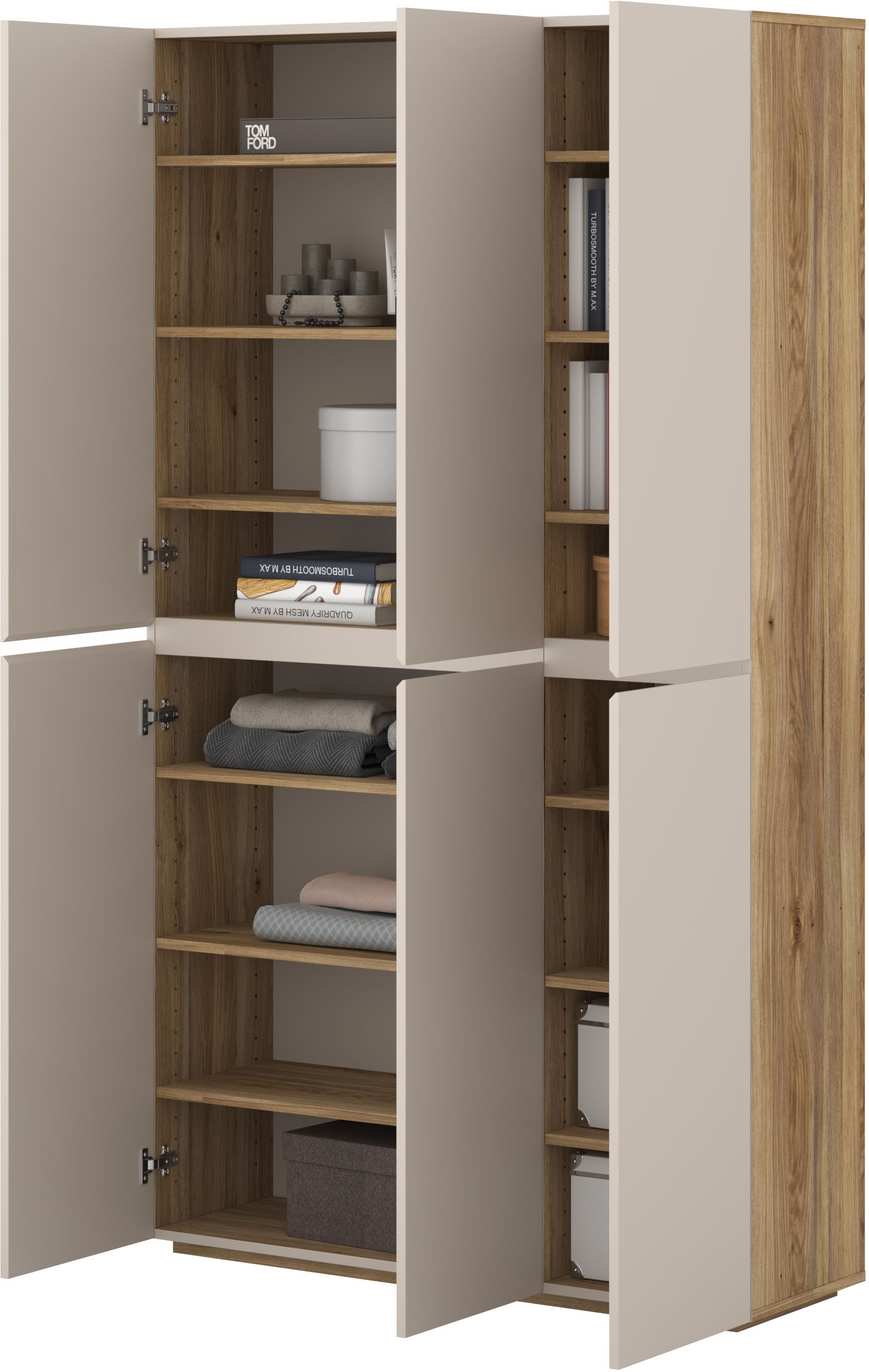 INOSIGN Armoire à chaussures »Criss moderner Griffloser Stauschrank, Allzweckschrank, Schuhkommode« Mehrzweckschrank,Breite 105 cm, inclusive 12 verstellbare Einlegeböden