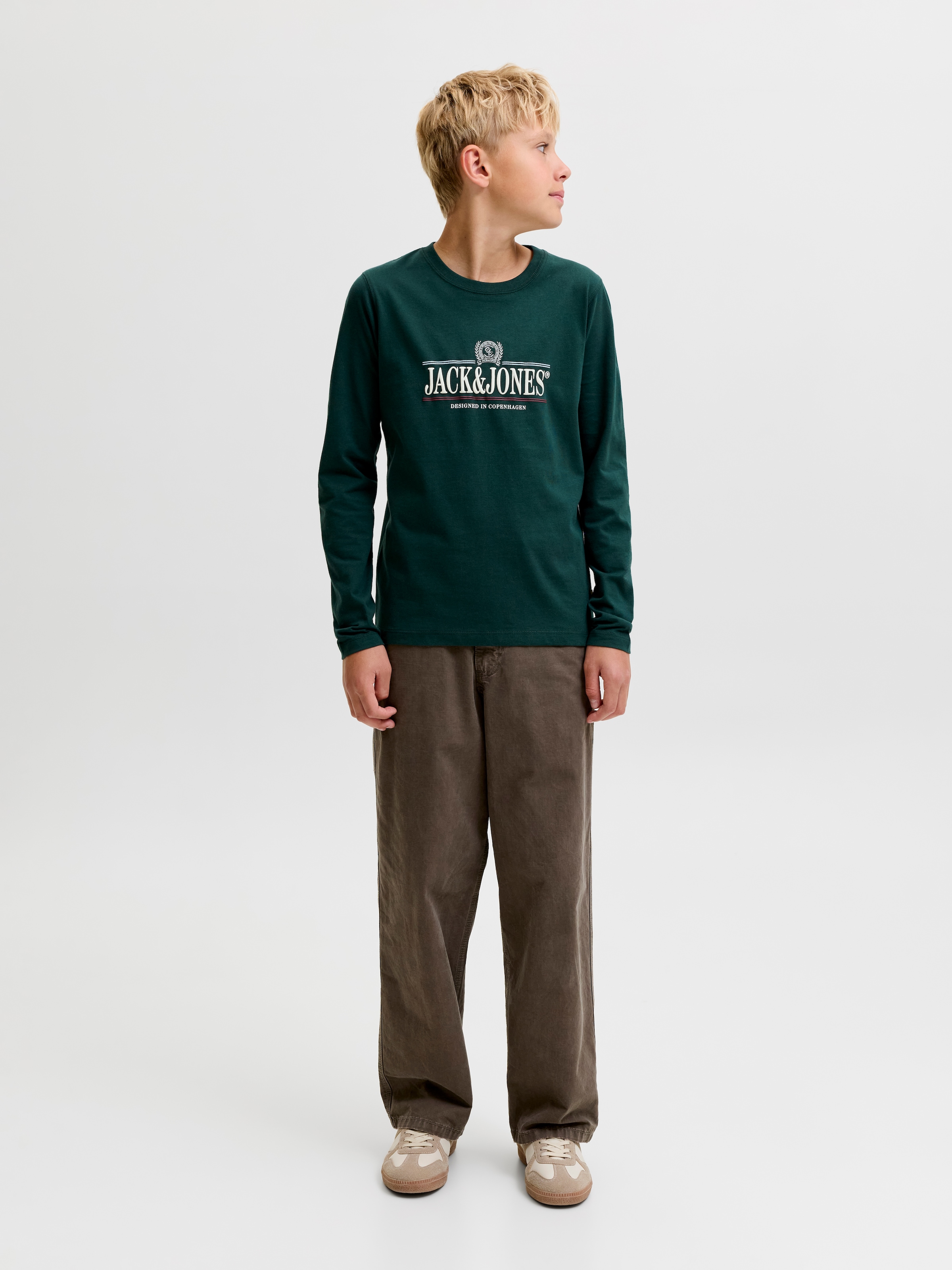 Jack & Jones Junior Langarmshirt »JORFREDERIKSBERG GRAPHIC BOX TEE LS JNR« Baumwolle, regular fit