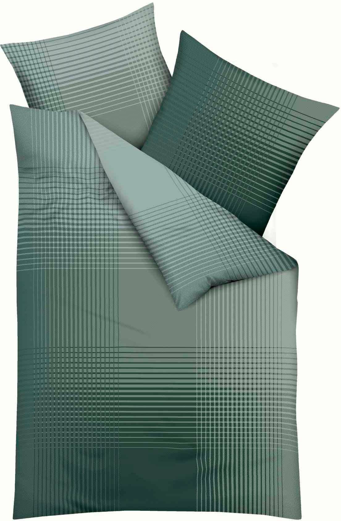 Kaeppel Linge de lit »MASTER 100% Baumwolle« 2 cuis mit Karomuster, Markenreissverschluss
