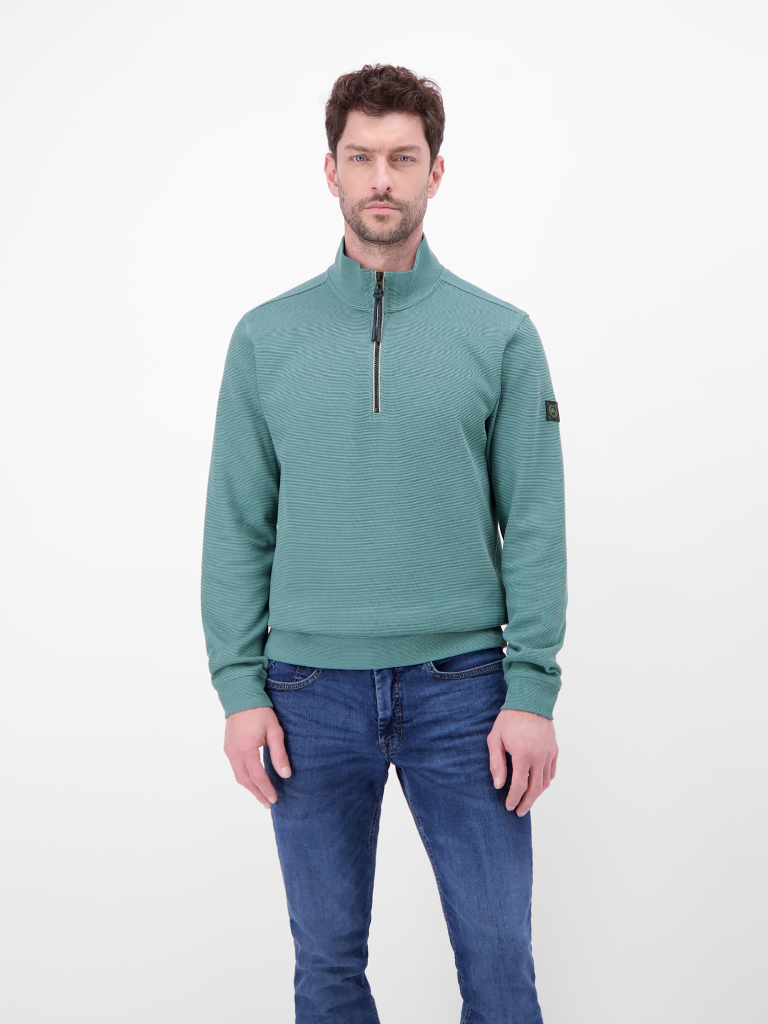 LERROS Sweatshirt »Troyer in hochwertiger Sweatqualität«, Hochwertige Qualität für den Alltag, Regular Fit, Einfarbig

