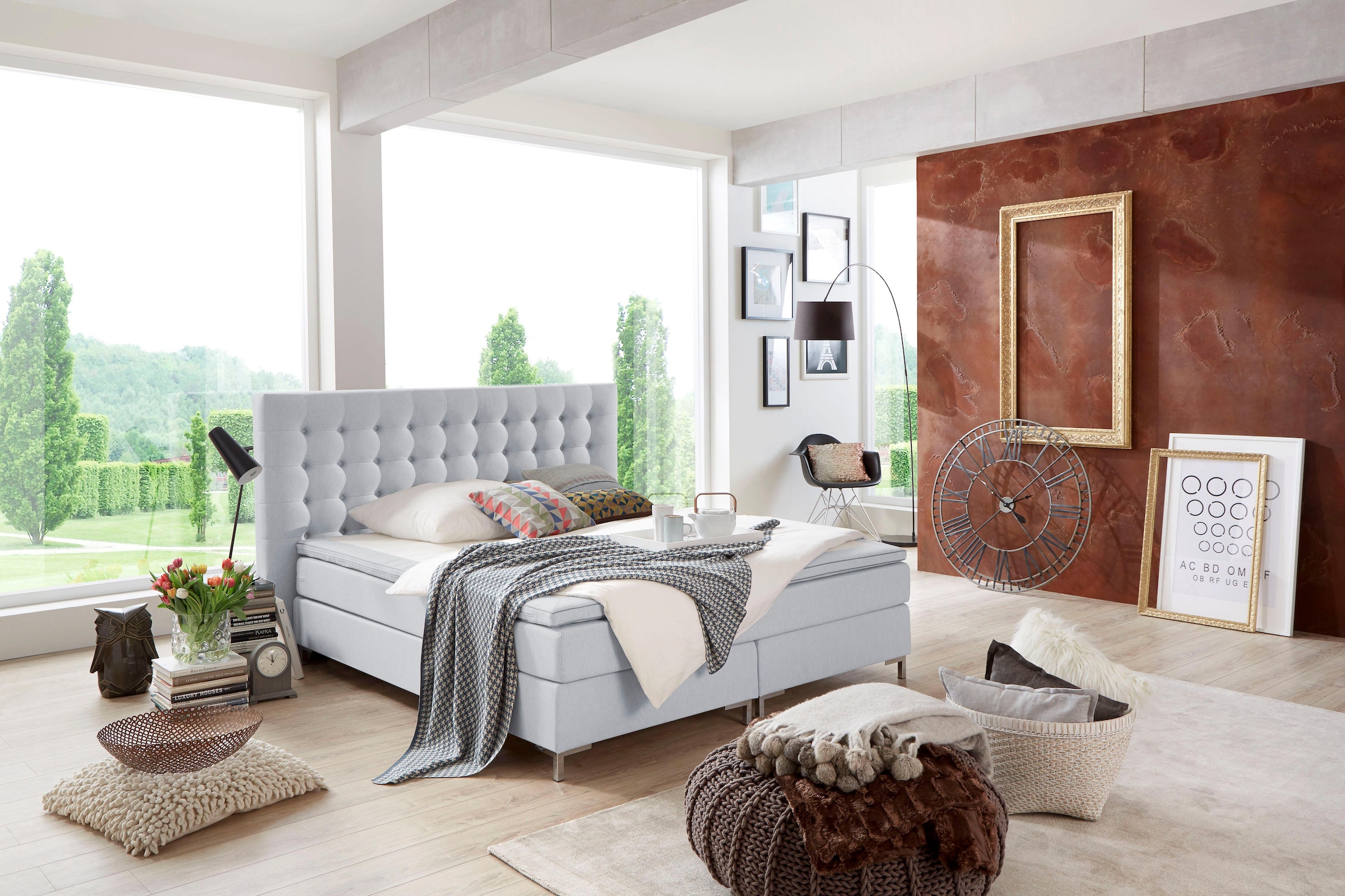 ATLANTIC home collection Lit boxspring »Anni« avec matelas à ressorts Bonnell et surmatelas