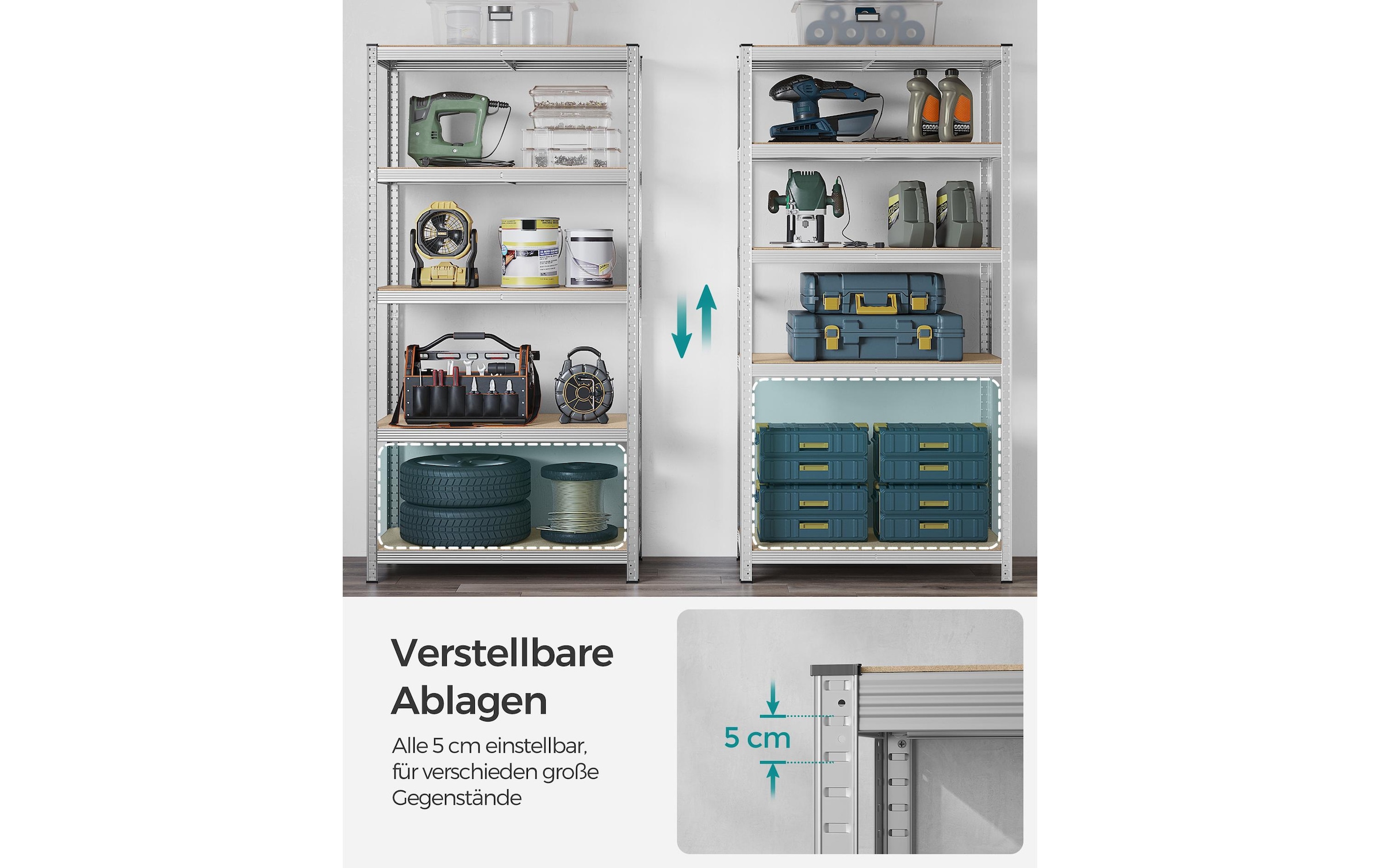 SONGMICS Regal »Silber«