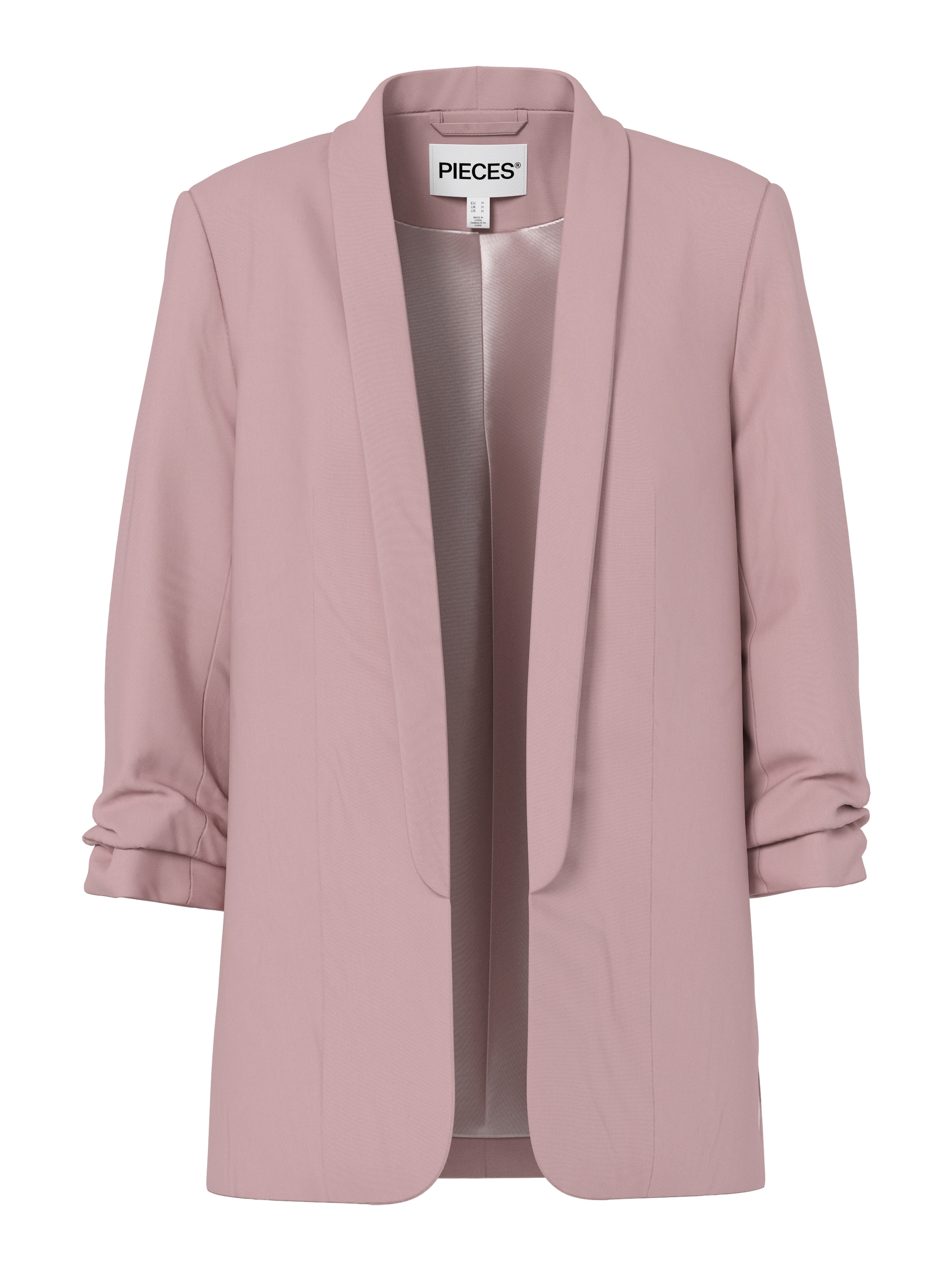 pieces Blazer chemisier »PCBOSELLA 3/4 BLAZER NOOS« mélange de matériaux, coupe régulière