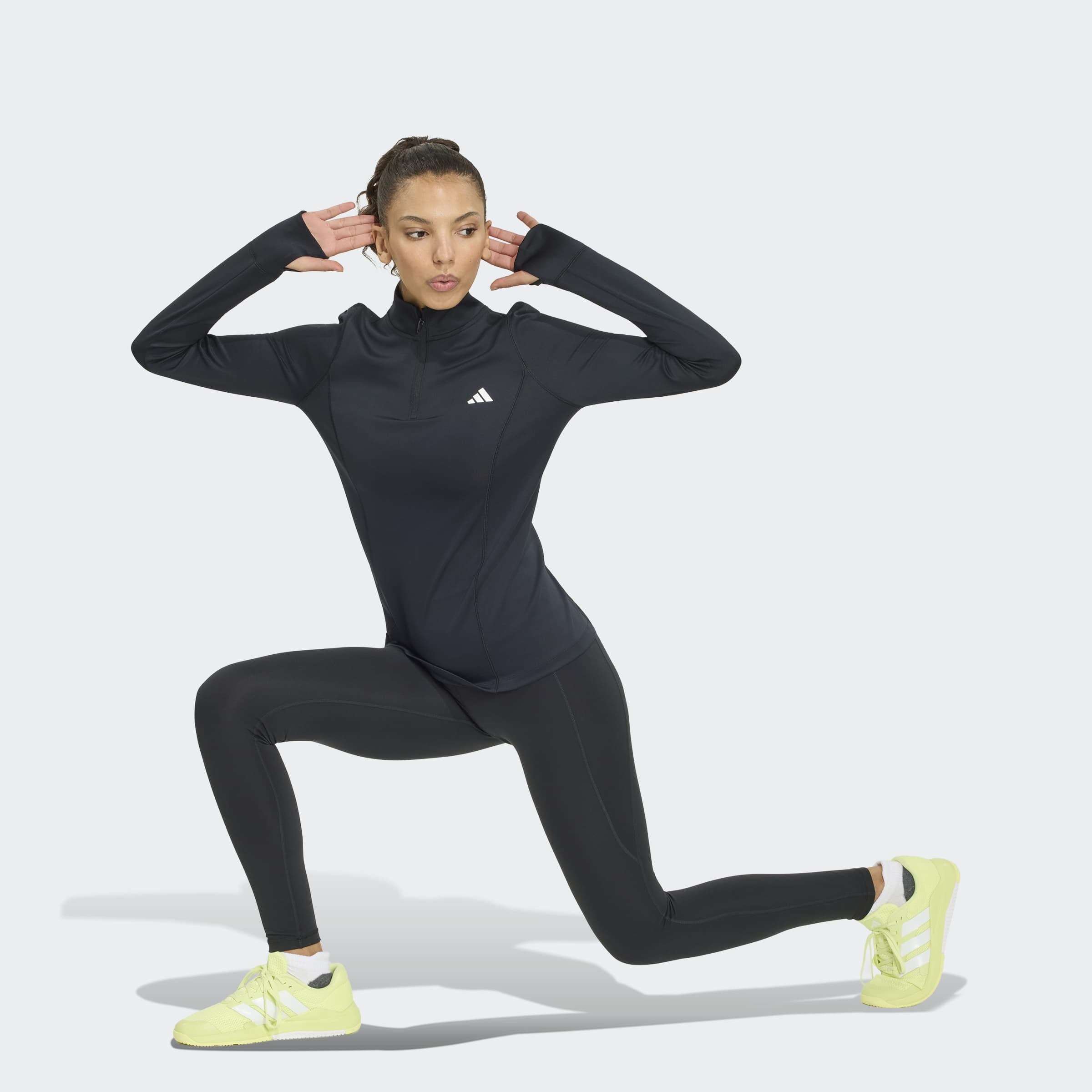 adidas Performance Rollkragenpullover »WORKOUT ESSENTIALS 1/4 ZIP COVER UP« mit Reissverschluss, für Sportmode und Streetwear, sportlicher Stil