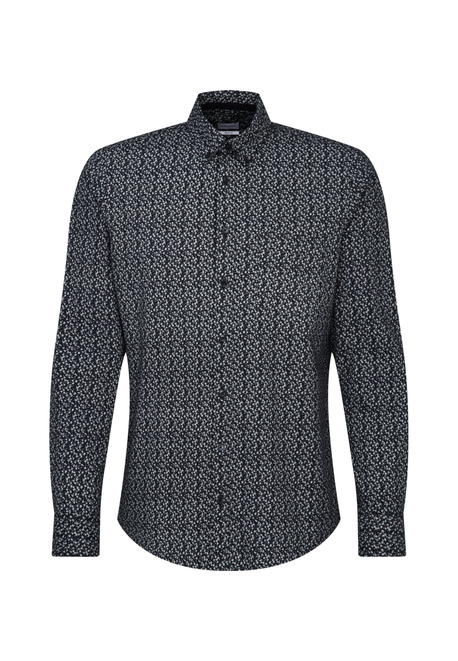 seidensticker Businesshemd »Schwarze Rose« Regular 1/1 Button-Down-Kragen Druck