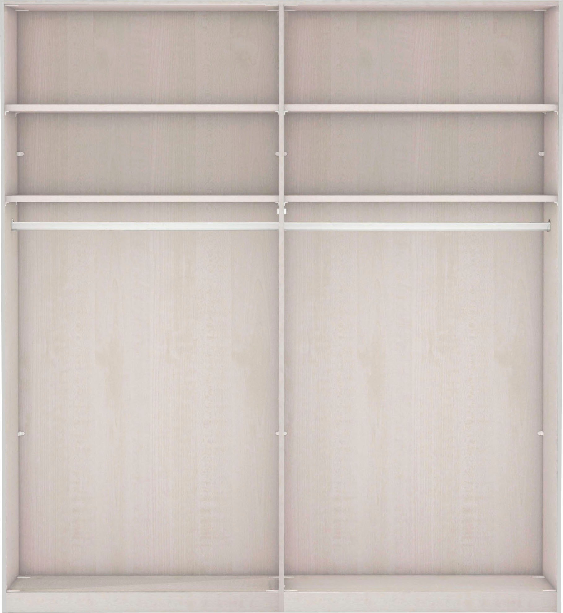 WIEMANN Schwebetürenschrank »Göteborg« Querriegel und Griffleisten im Korpusfarbton, inkl. Spiegel