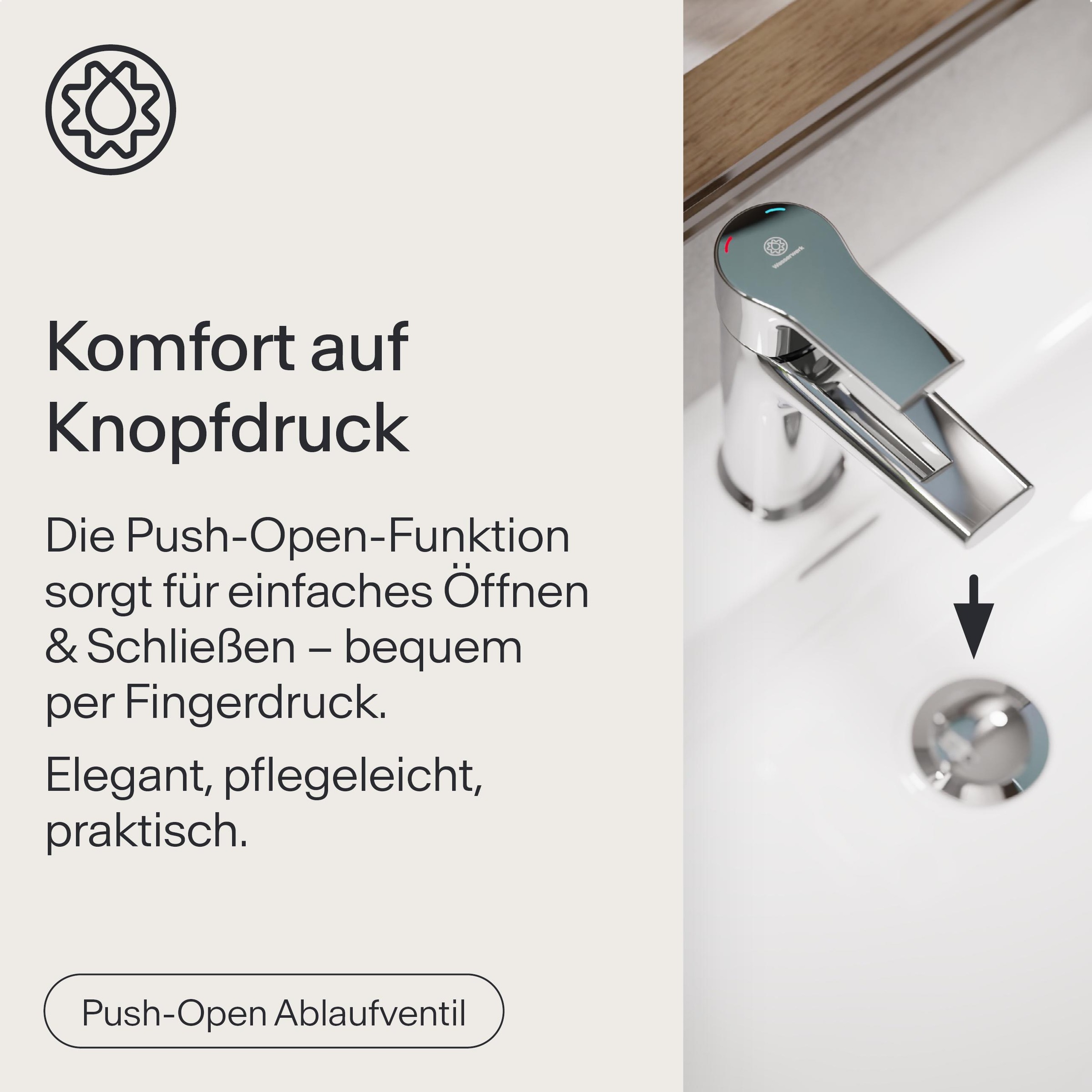 WASSERWERK Robinet de lavabo »WT 13« incl. popup, économie d'eau