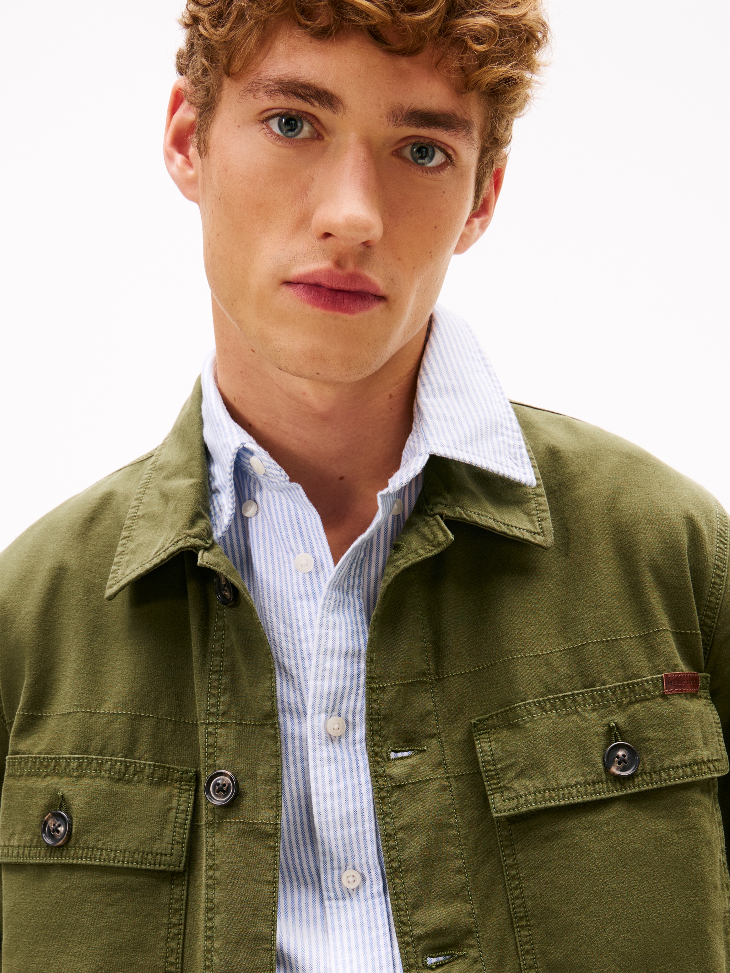 Tommy Hilfiger Hemdjacke »GMD UTILITY« aus strukturiertem Satin