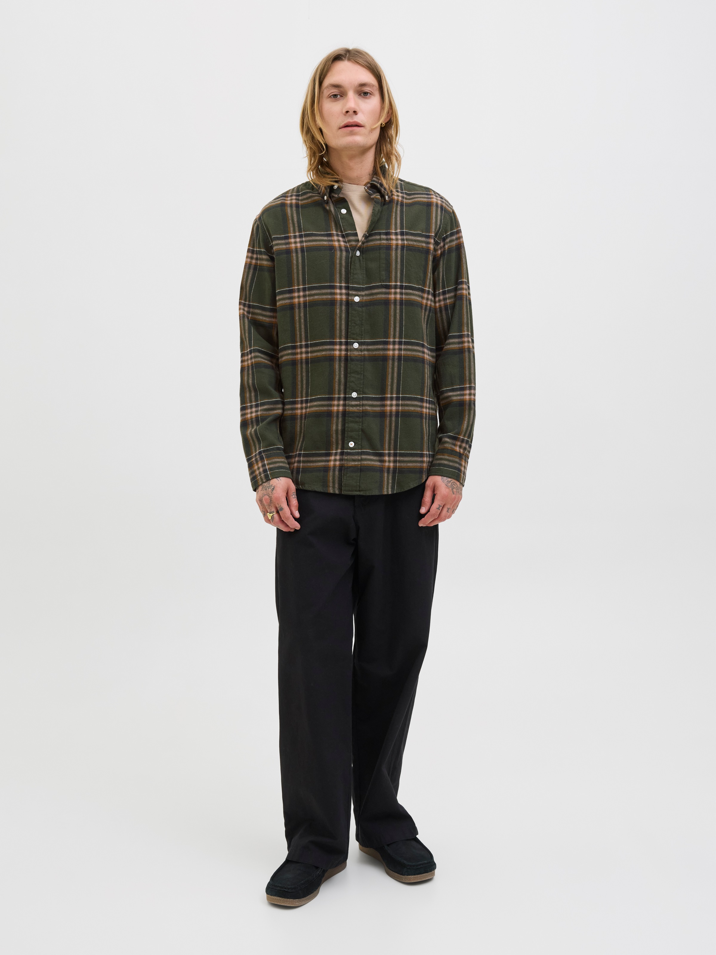Jack & Jones Langarmhemd »JJECLASSIC FLANNEL CHECK SHIRT LS SN«