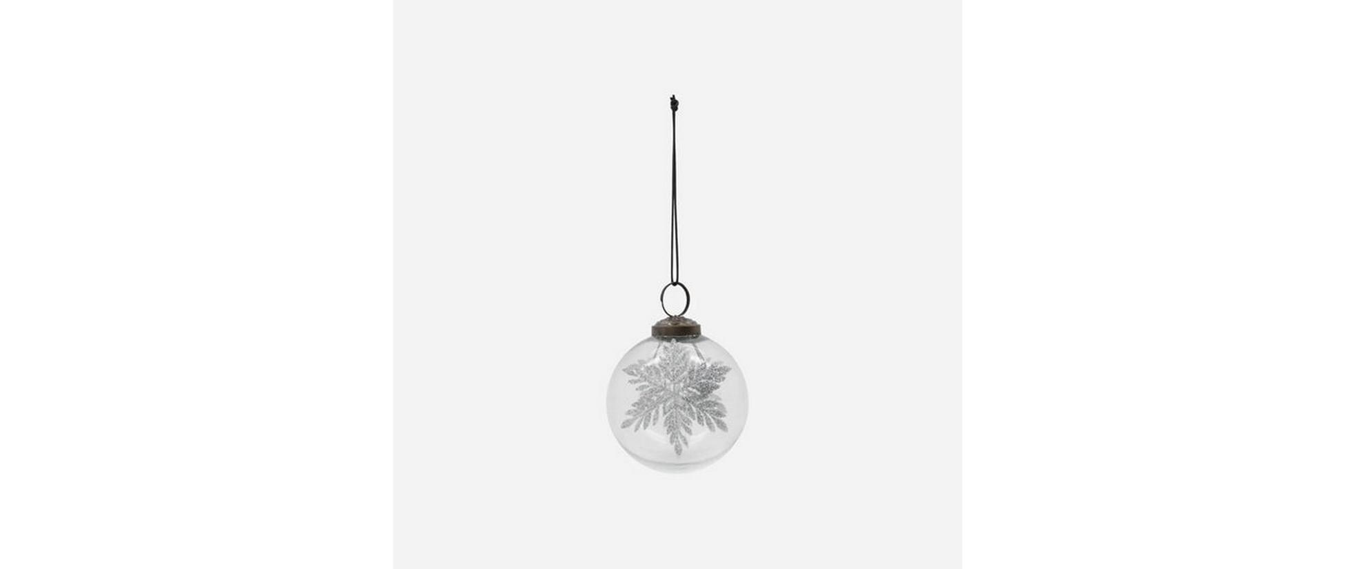 House Doctor Weihnachtsbaumkugel »House Doctor Weihnachtskugel Snowi Ø 7.5 cm, 4 Stück Transparent/Silber«