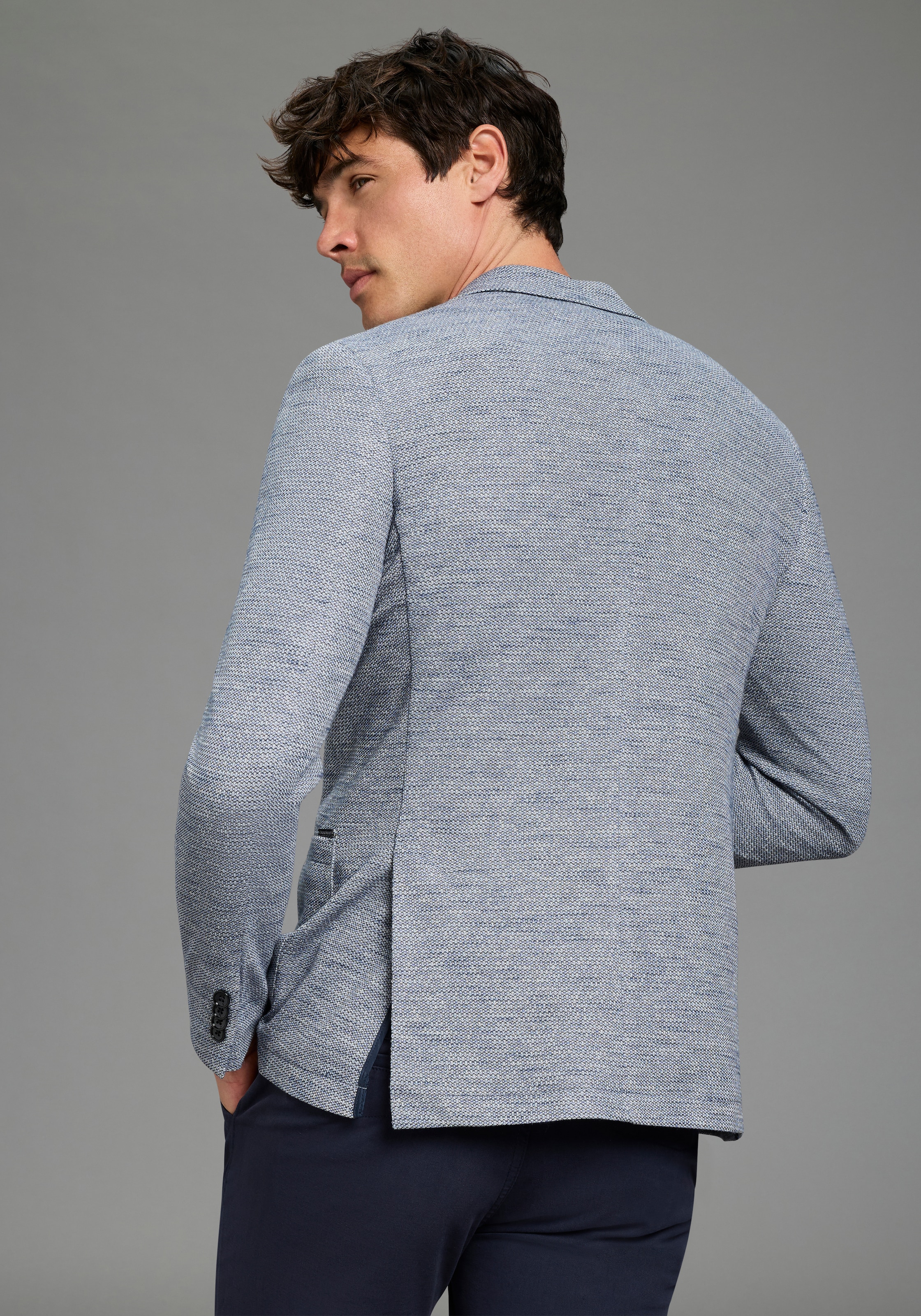 Bruno Banani Veste mit Reverskragen, melierte Optik, Slim Fit Passform