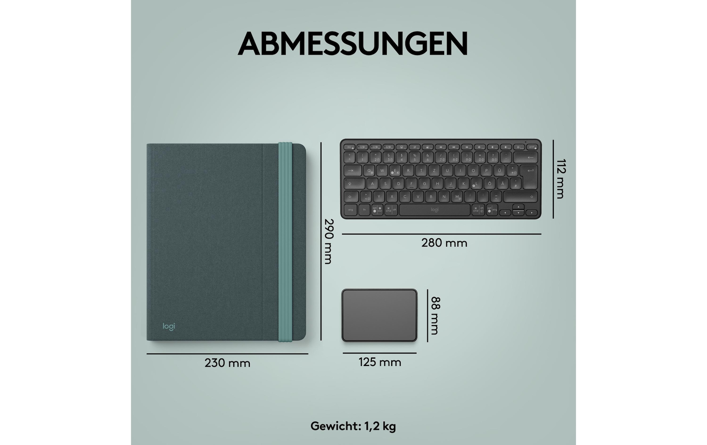 Logitech Clavier de tablette »Cover Casa Pop-Up Desk« ()