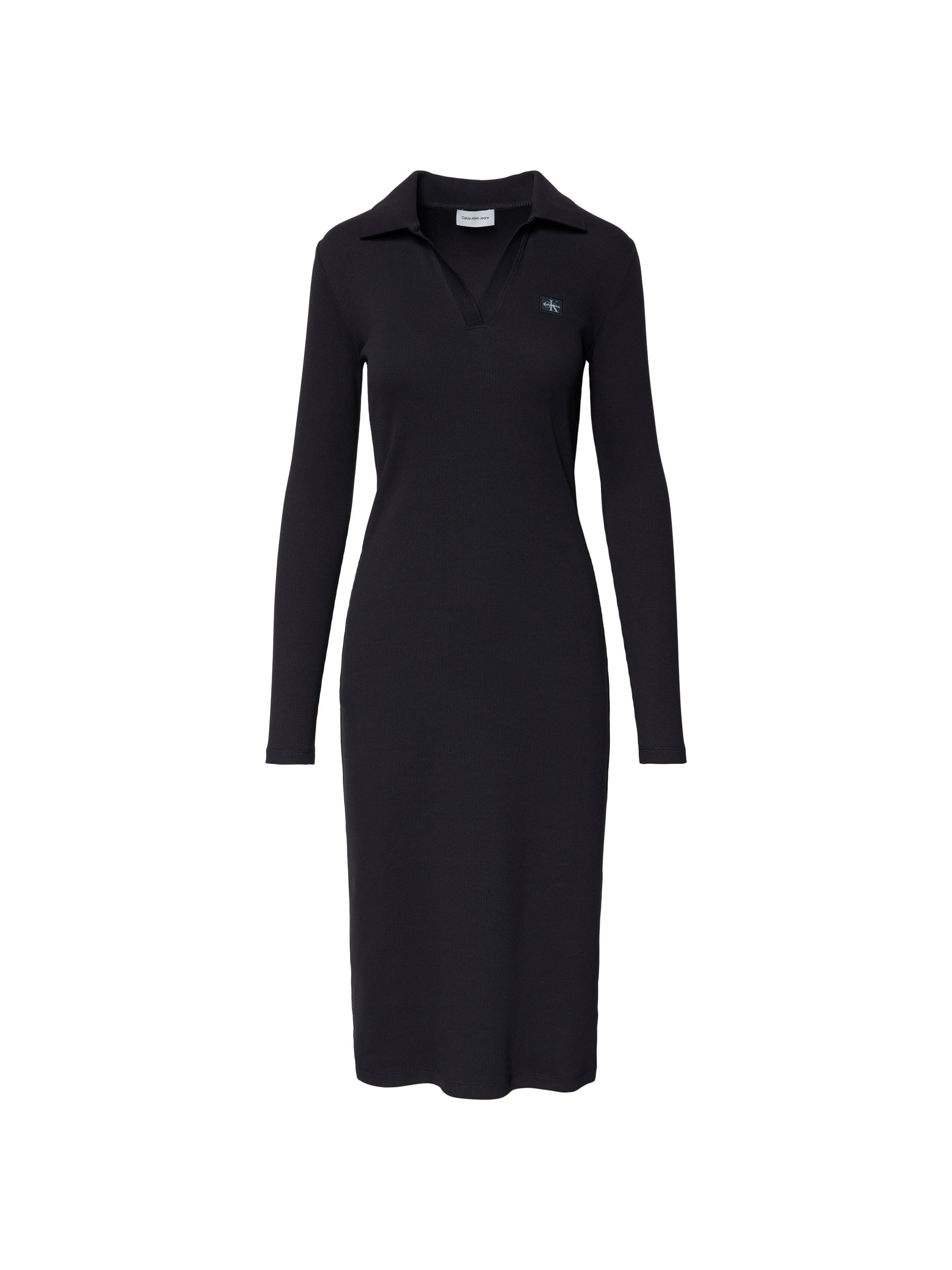 Calvin Klein Jeans Midikleid Ohne Tasche Regular fit mit V-Ausschnitt