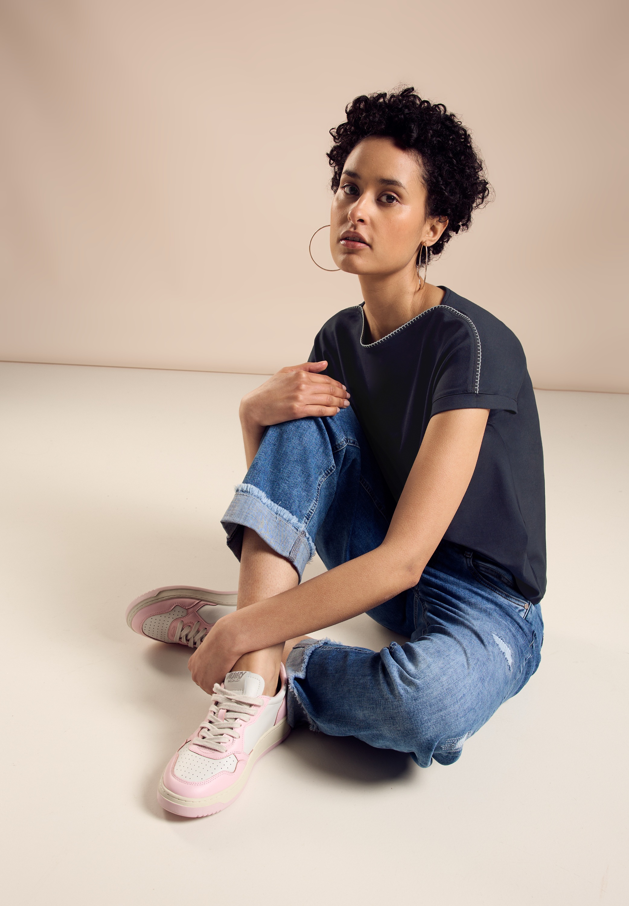 STREET ONE Shirttop mit Paspelband