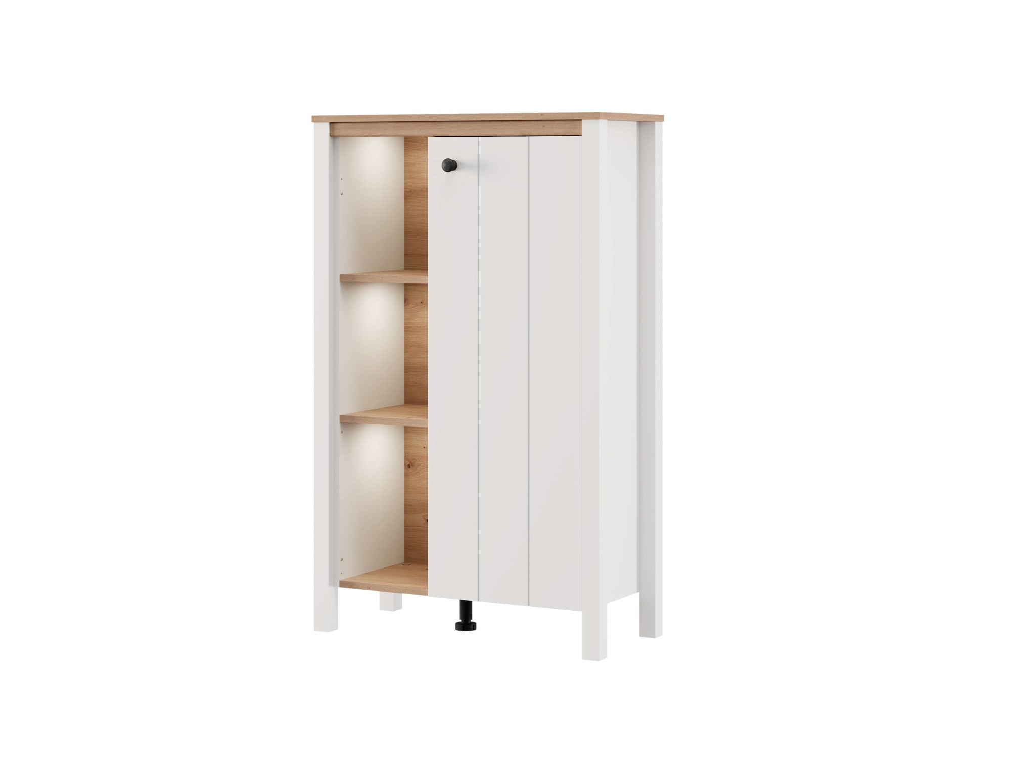 Home affaire Buffet haut »BEDFORD, Hochkommode, Vitrine, Glasvitrine, Kombi-Highboard« Profil MDF 2D recouvert, marquage à chaud