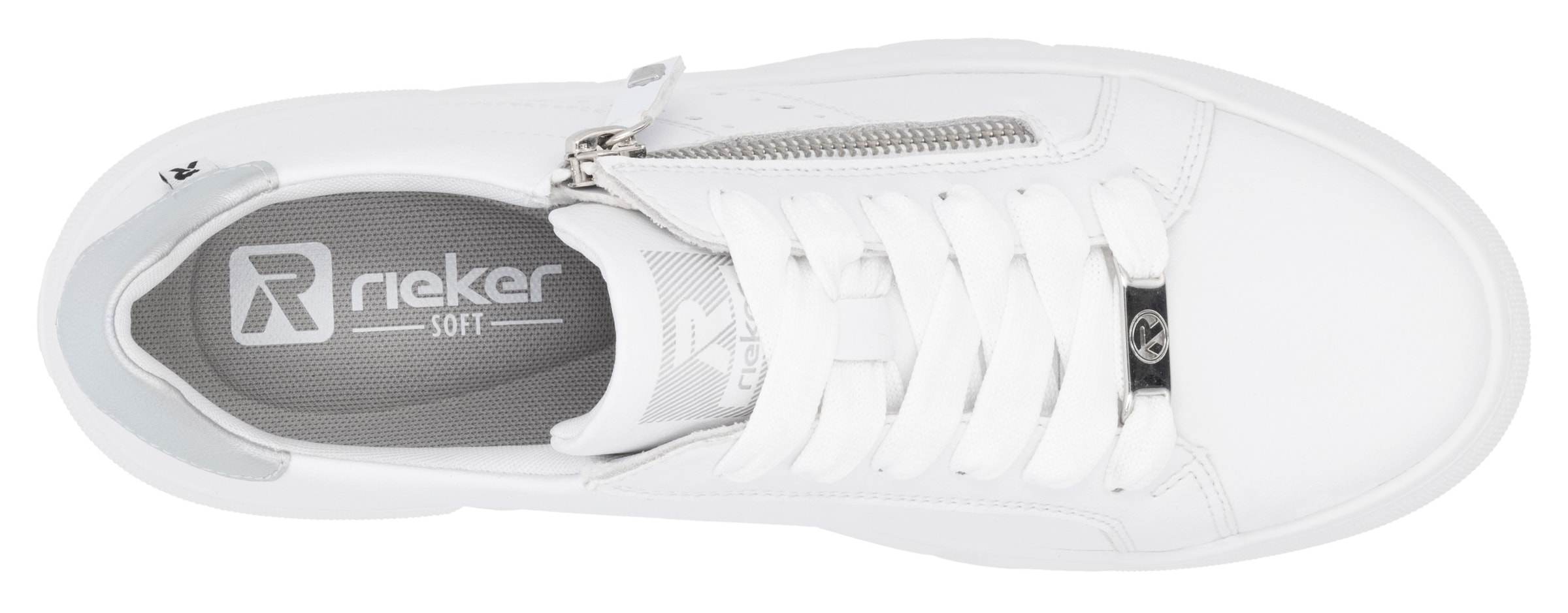 RIEKER Sport Baskets à plateforme  , Freizeitschuh, Halbschuh, Schnürschuh mit seitlicher Perforation