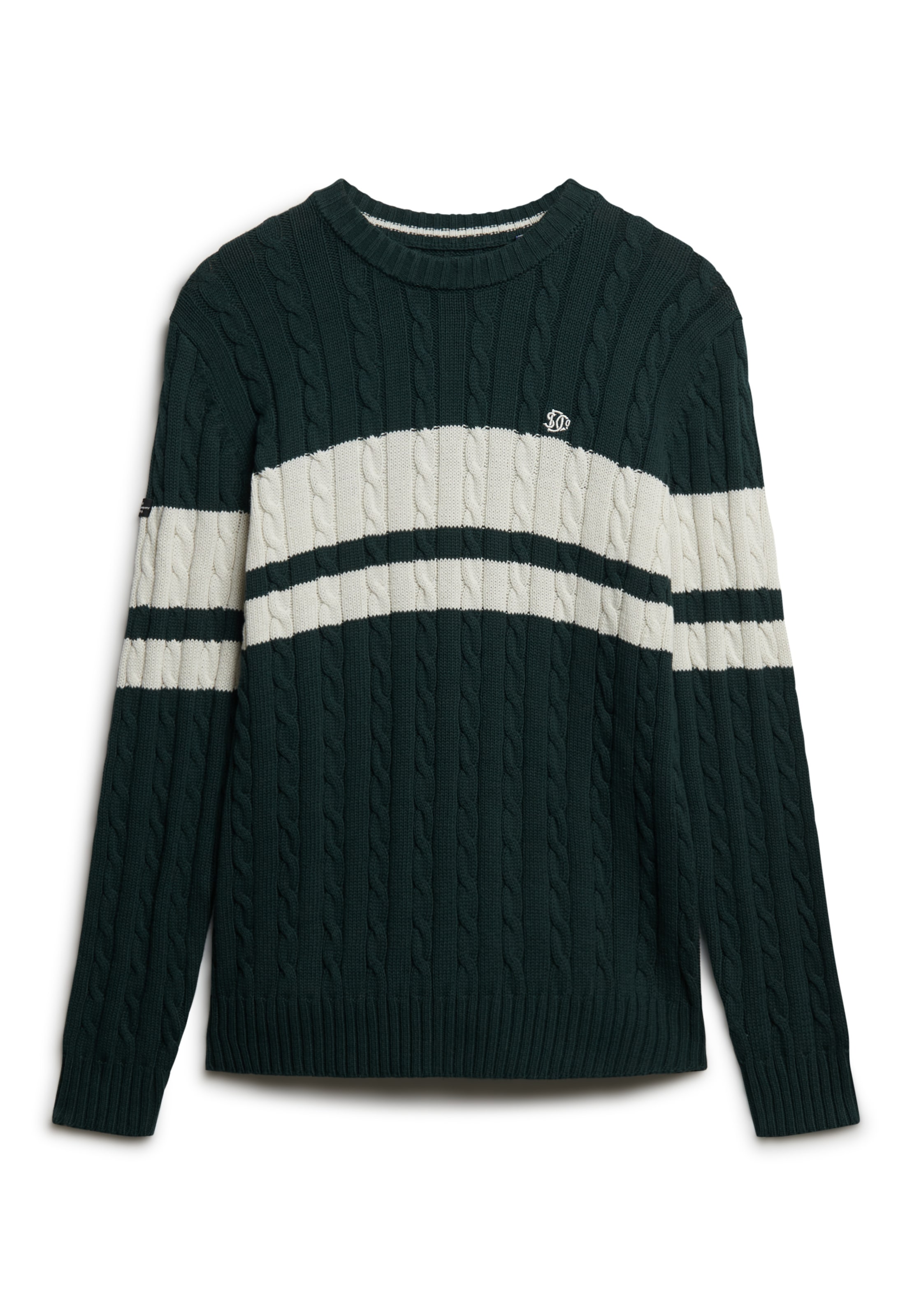 Superdry Pull en tricot »Cotton Stripe Cable Jumper«
