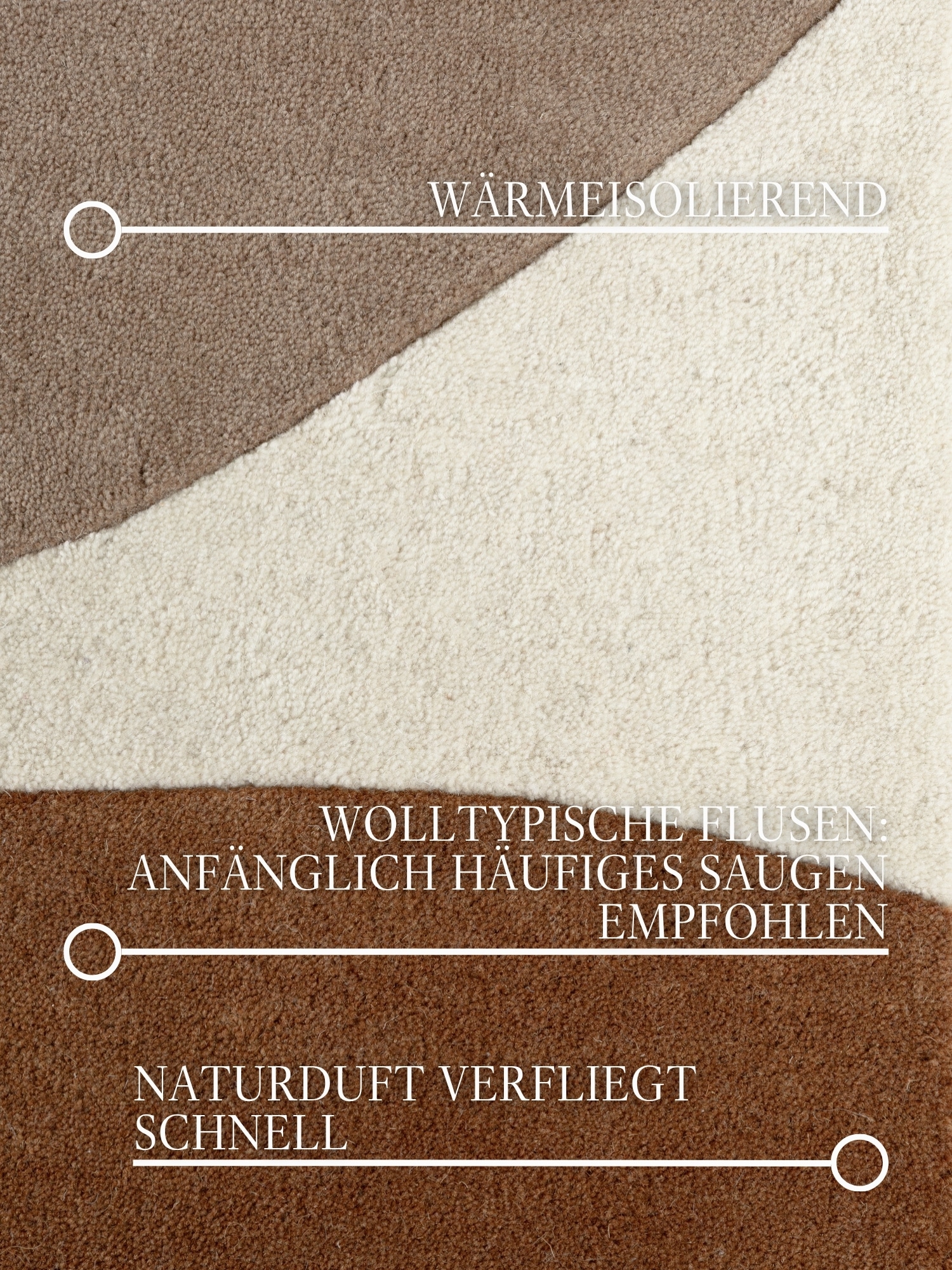 Villeroy & Boch Wollteppich »Ruvia« rechteckig 17 mm Höhe Wolle, Natur,Handgemacht, Abstrakt, Kurzflor, Wohnzimmer, Schlafzimmer