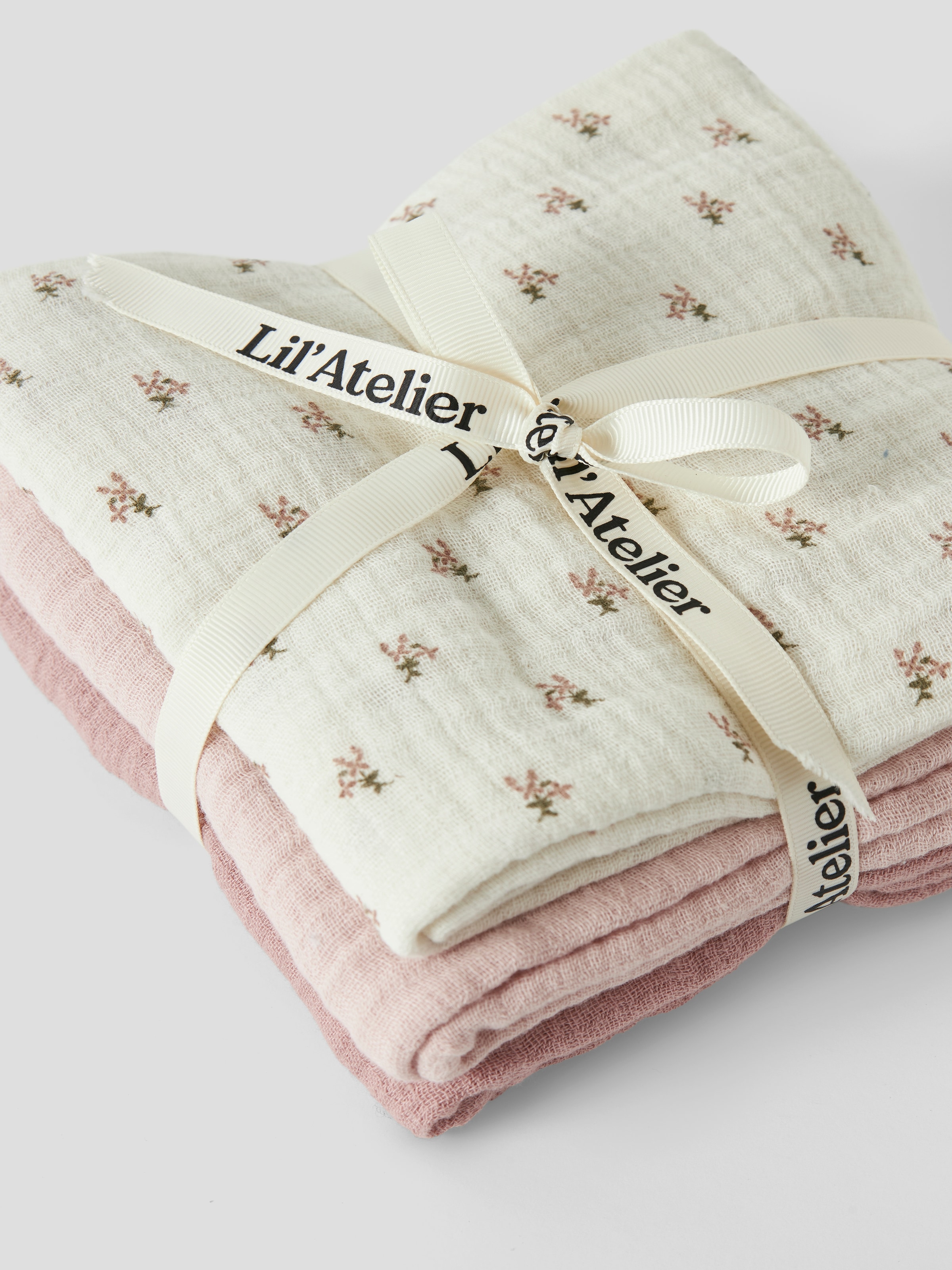Lil' Atelier Foulard multifonctionnel »NBNISLEYS 3PACK NAPPIES LIL NOOS« 3 cuis Baumwolle,  Druck