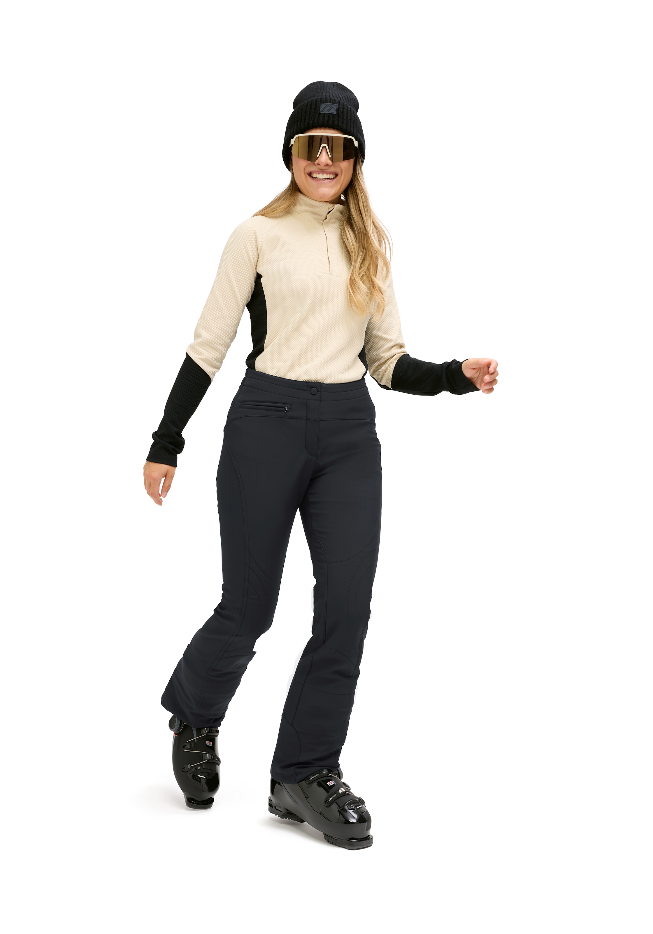 Maier Sports Pantalon de ski »Marie«  Pantalon de neige softshell femme, respirant et coupe-vent, coupe slim