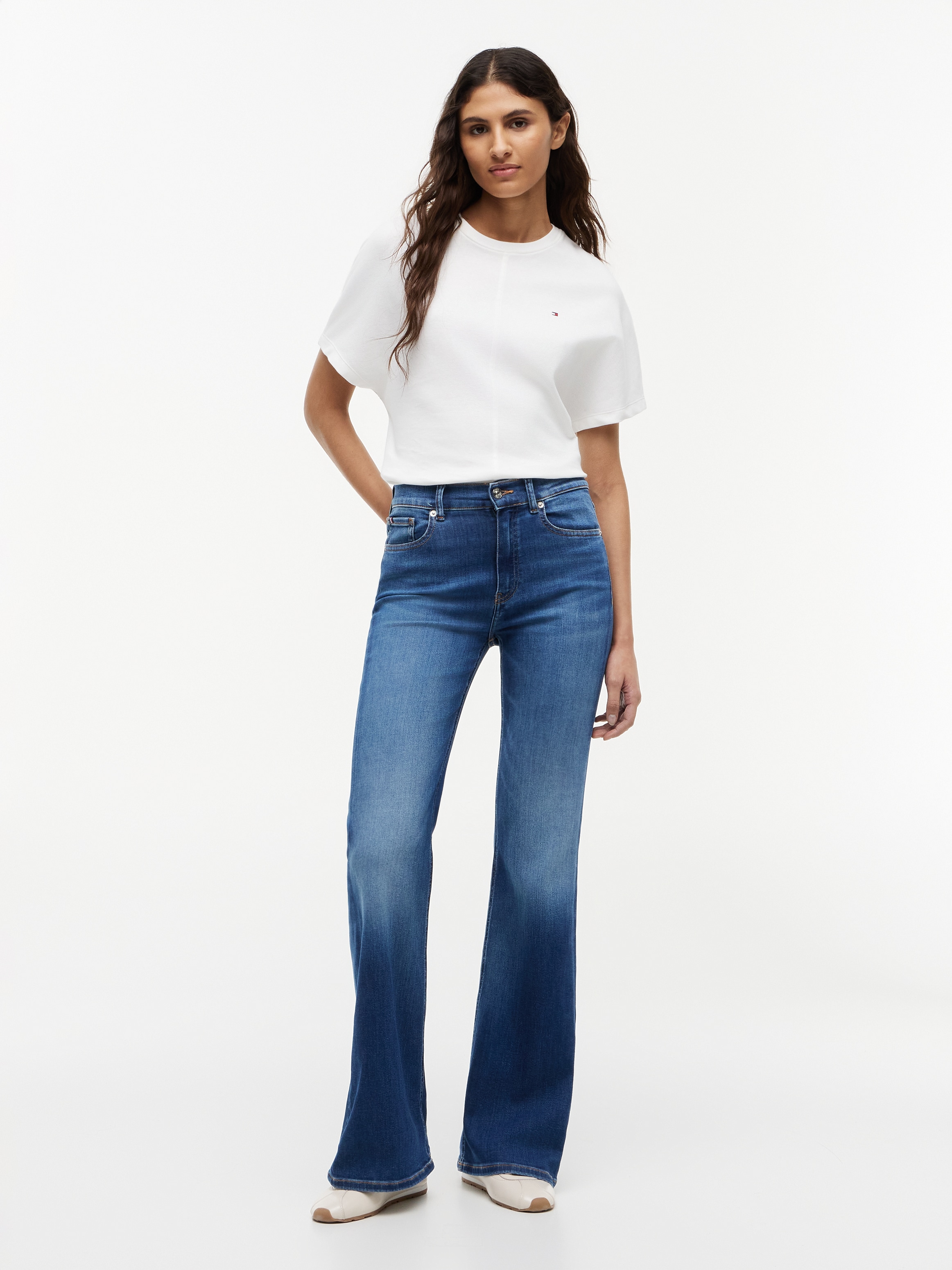 Tommy Hilfiger Jeans bootcut »FLARE KATY RW« Baumwollmischung, Stretch, in ausgestellter Form