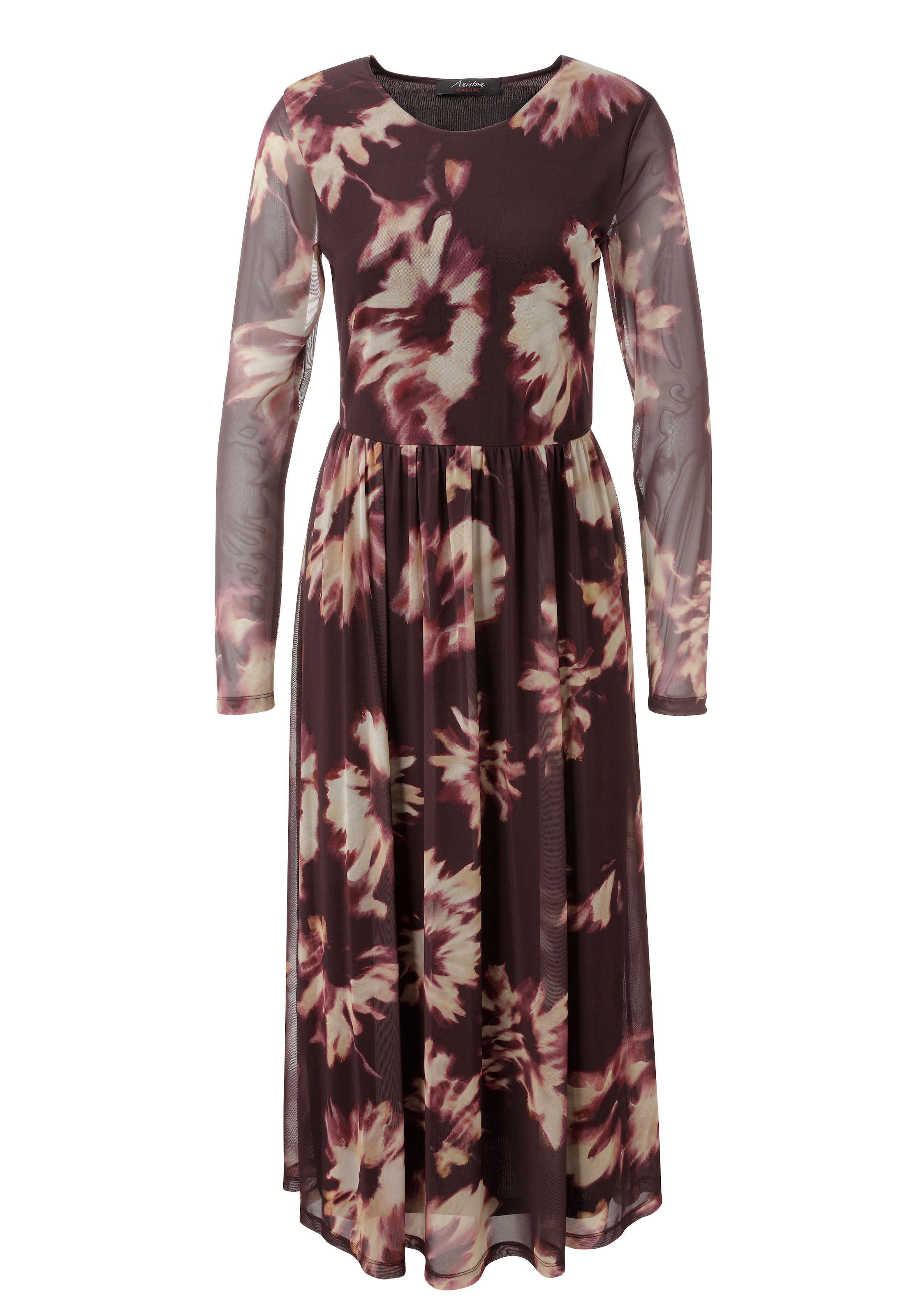 Aniston CASUAL Robe midi imprimé de fleurs batik graphiques - NOUVELLE COLLECTION