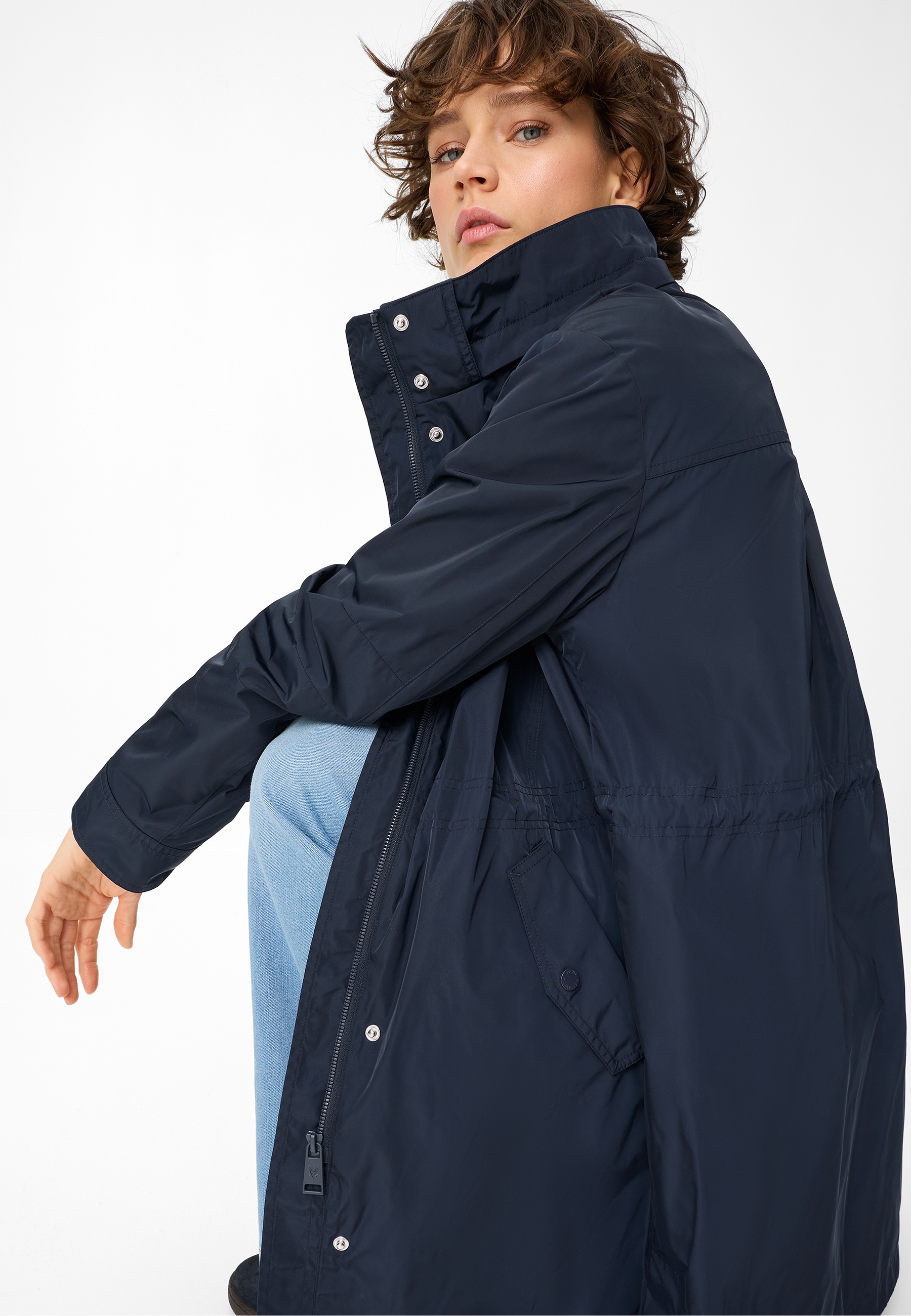 Fuchs Schmitt Kurzmantel abnehmbare Kapuze, Regular Fit, verdeckter Reissverschluss