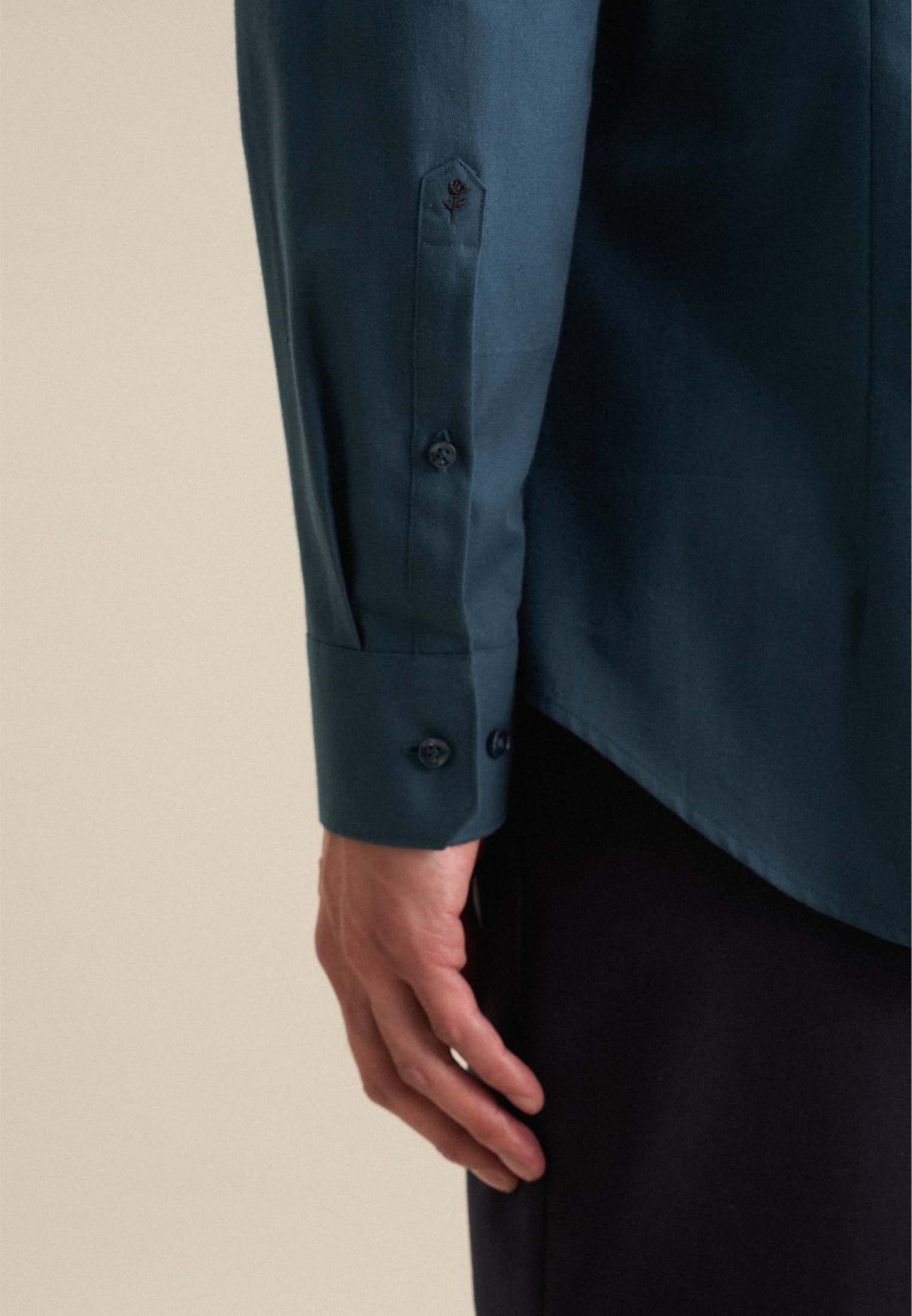 seidensticker Chemise en flanelle »Slim« Slim 1/1 Kentkragen Uni
