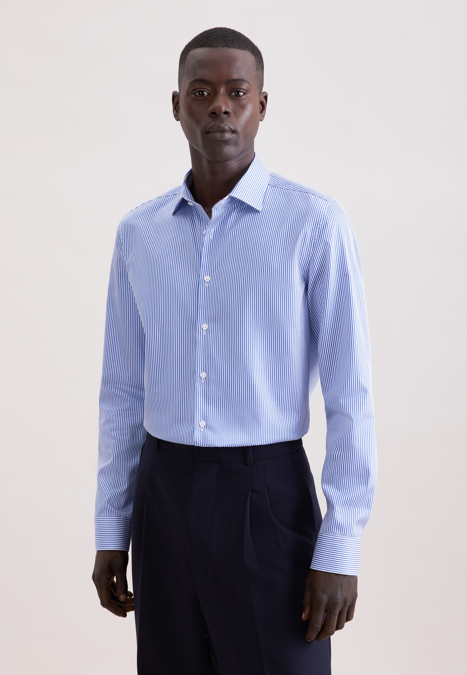 seidensticker Chemise d'affaires »Schwarze Rose« Slim 1/1 Kentkragen Gestreift