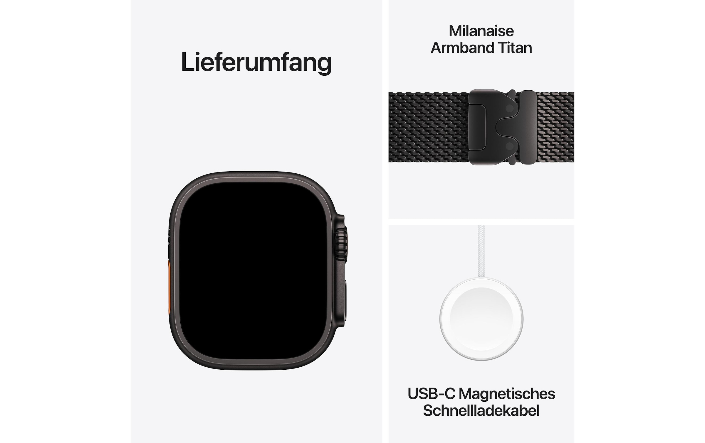 Apple Smartwatch »Apple Watch Ultra 4 Nature Titan Milanese Loop M«