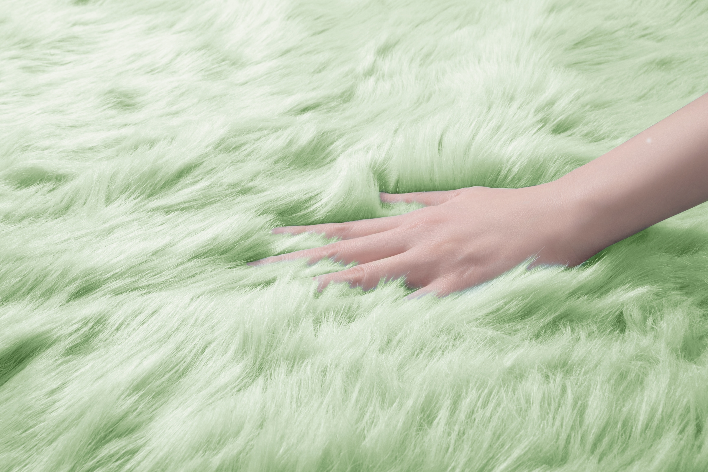 my home Tapis à poils longs »Valeria, Fellteppich, kuschelig, flauschig« Rectangulaire 60 mm Höhe Kunstfell, weiche Teppiche, Wohnzimmer, Schlafzimmer, Esszimmer