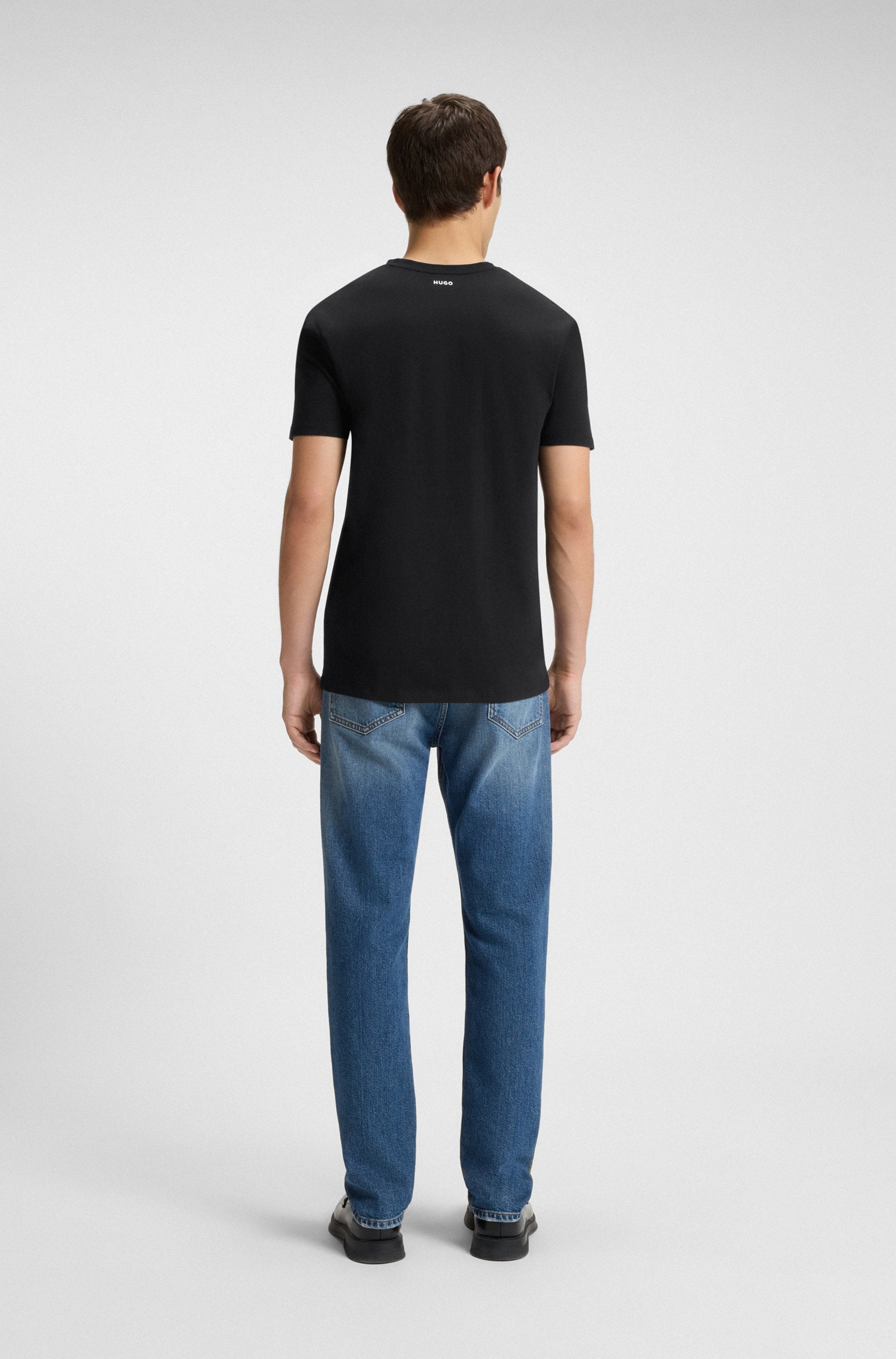 HUGO T-Shirt »HUGO-V« Packung, 2er,  V-Ausschnitt, Slim-Fit, HUGO Logo-Print