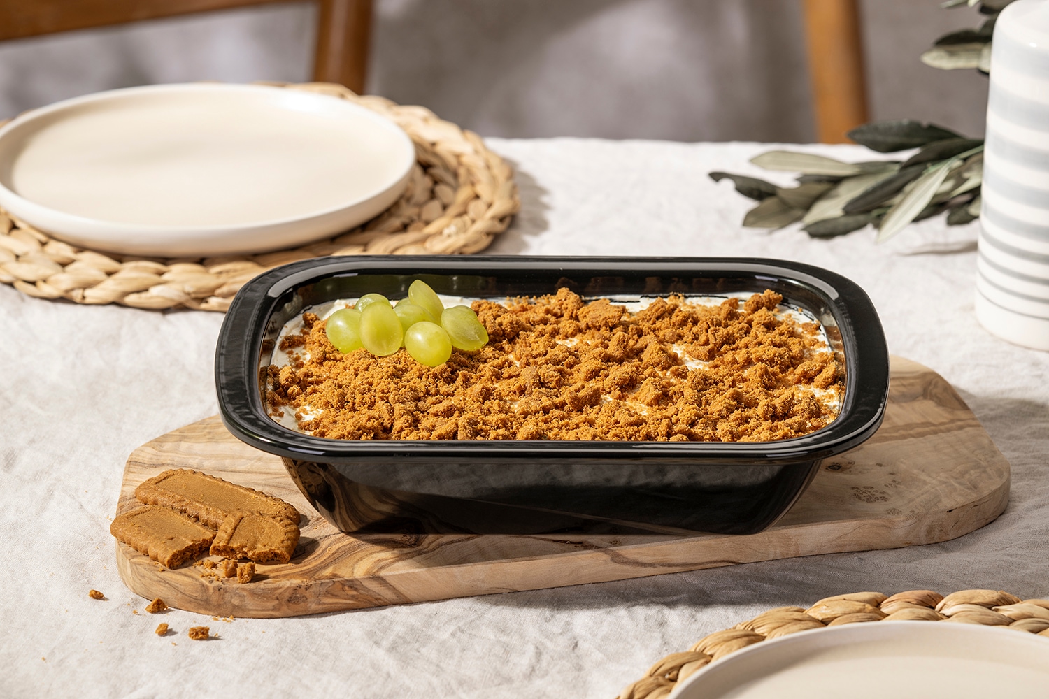 Dr. Oetker Küchenhelfer Plat à four »Back-Idee Kreativ, aus Emaille« émail 1 cuis tlg. résistant à la chaleur jusqu'à 400°C, résistant aux coupures et rayures, compatible induction