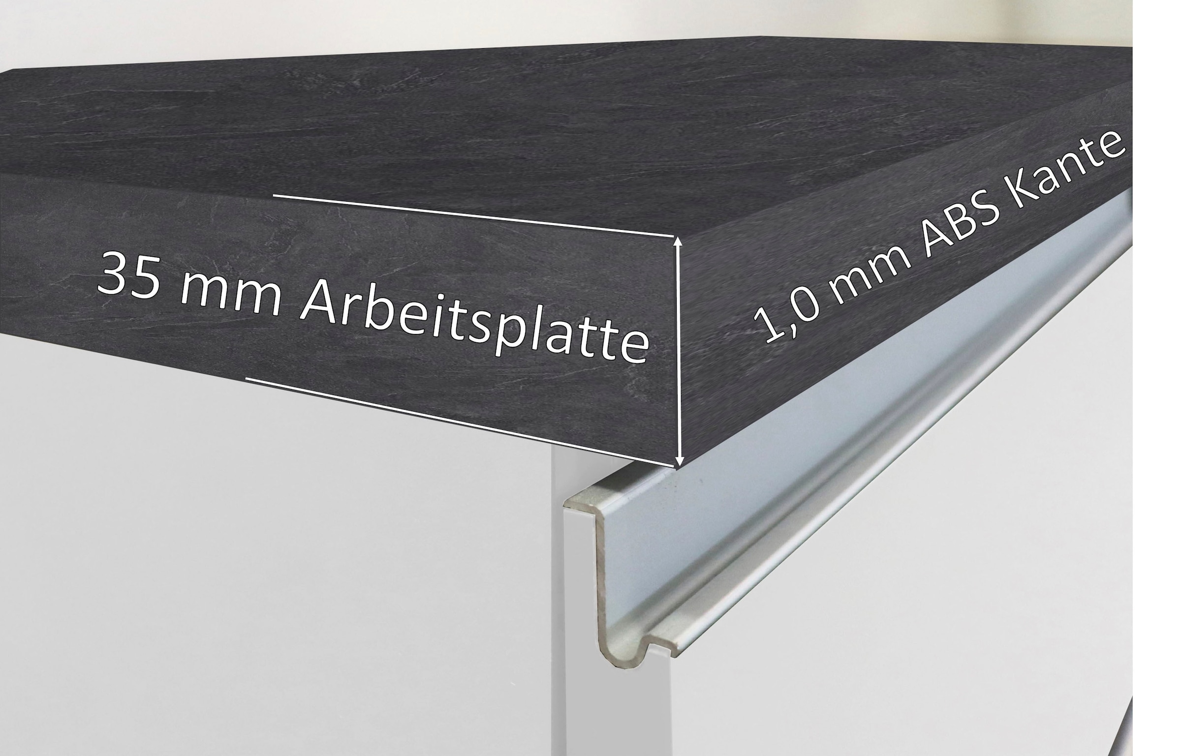 KOCHSTATION Kitchenette »KS-Sole« Breite 256 cm, mit Regalen und Fächern, ohne E-Geräte