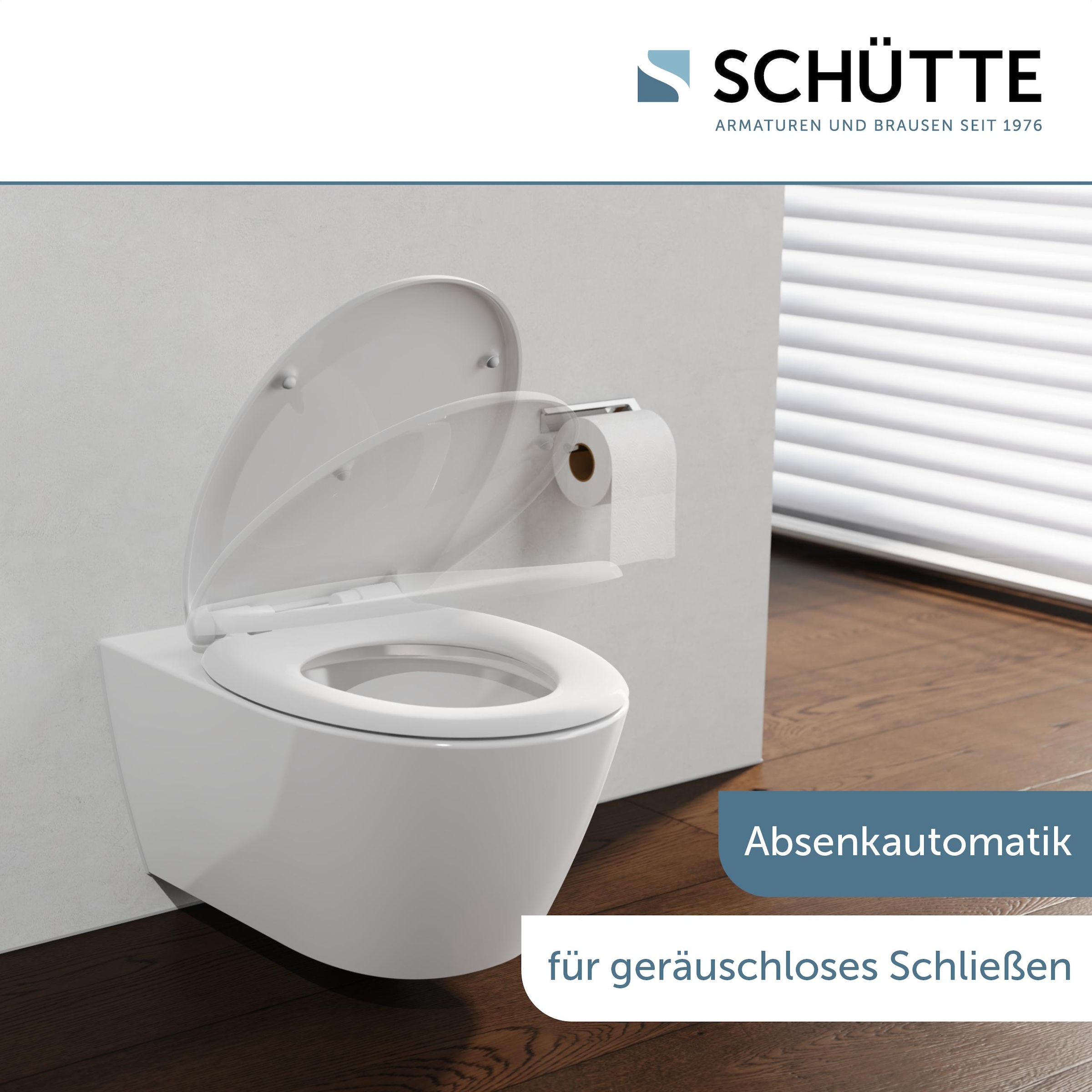 Schütte WC-Sitz »WHITE« Duroplast, mit Absenkautomatik und Schnellverschluss