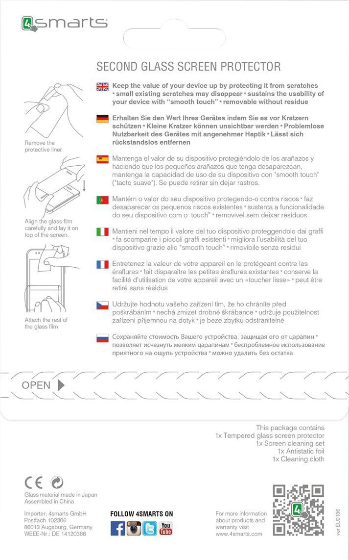4smarts Verre de protection d'écran »Second Glass 2.5D für Apple iPhone SE/7/8« für Apple iPhone SE (2020)/7/8