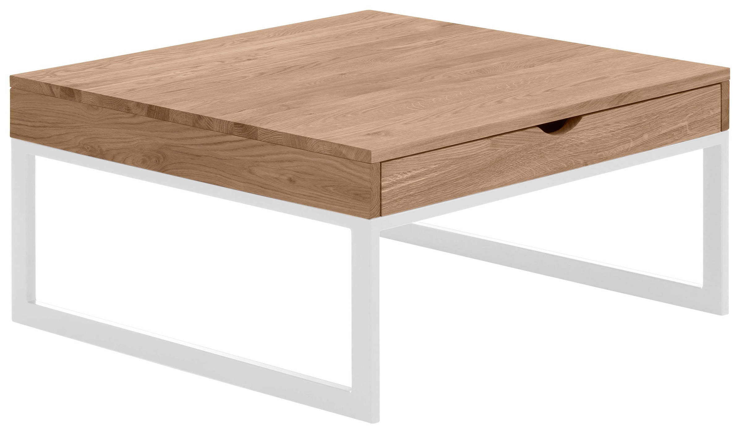 Home affaire Table basse »Betula« B/T/H: 80/80/40 cm,  zertifiziertes Massivholz (Eiche), in 3 verschiedenen Farbvarianten