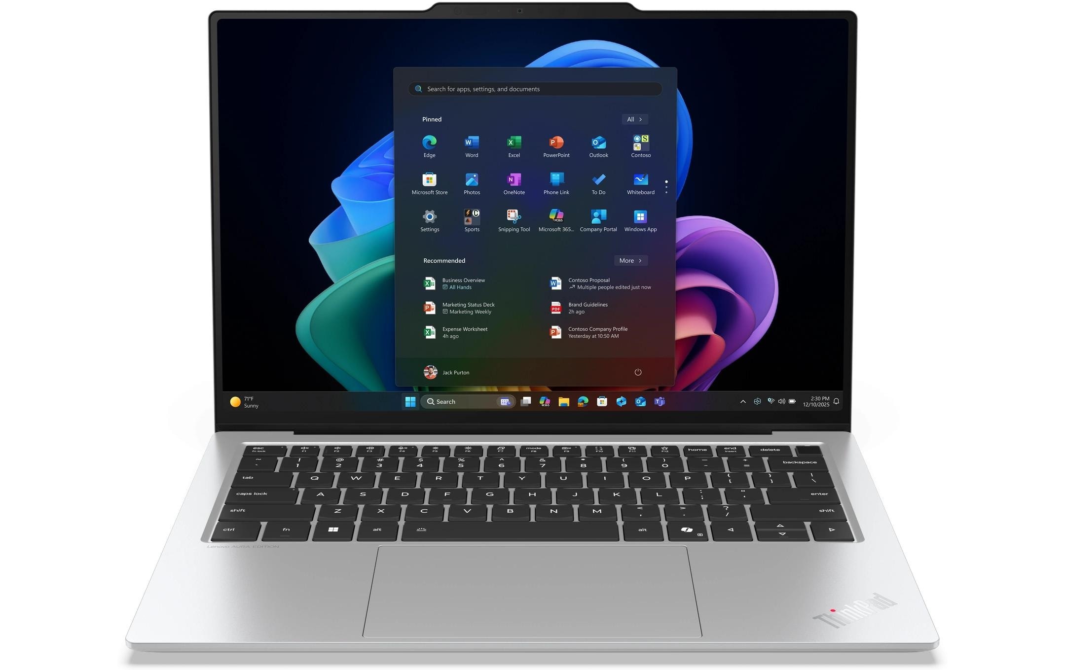 Lenovo Ordinateur portable »X9-14 Gen 1 Aura Edition Copilot+ PC (Intel)« 35,56 cm / 14 ″ Intel Core Ultra 7 1.000 GB SSD