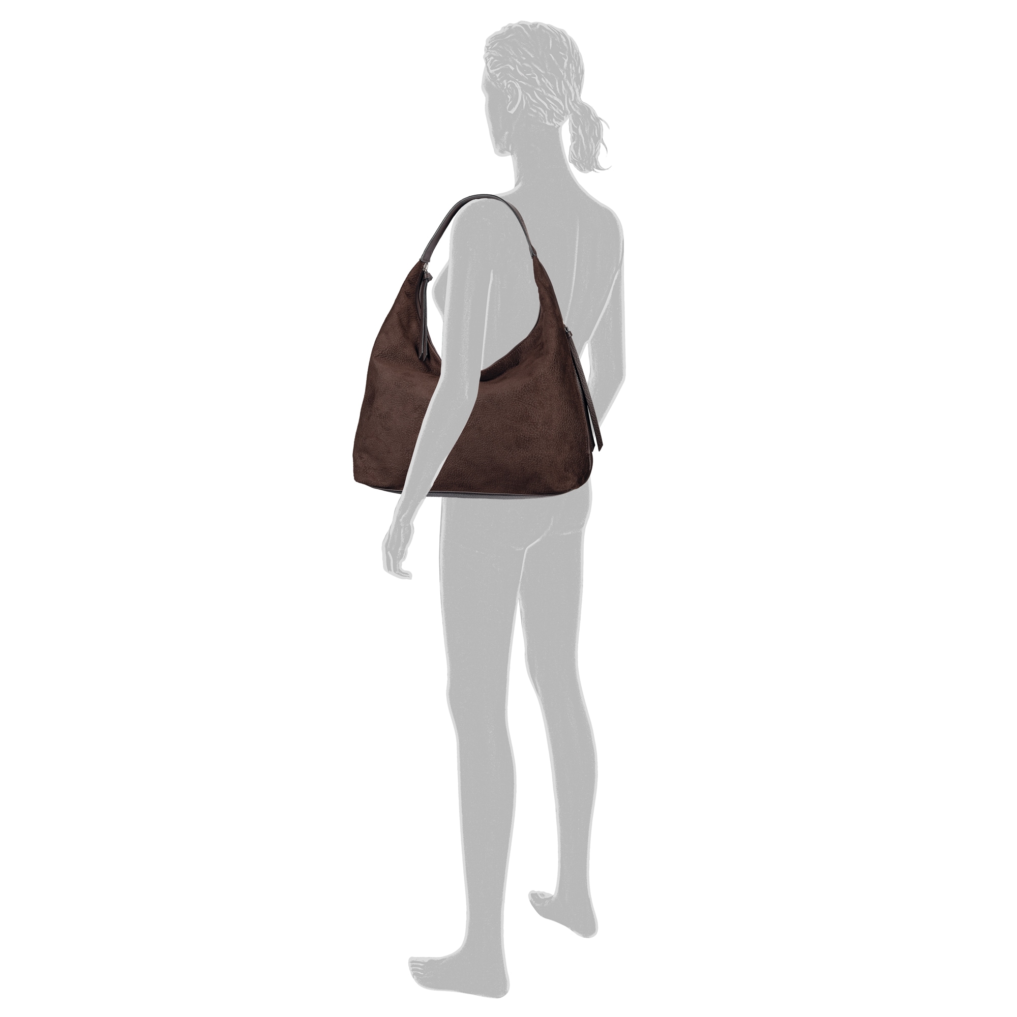 TOM TAILOR Hobo »Aiana« Damen Handtasche, mit Fransen-Reissverschluss