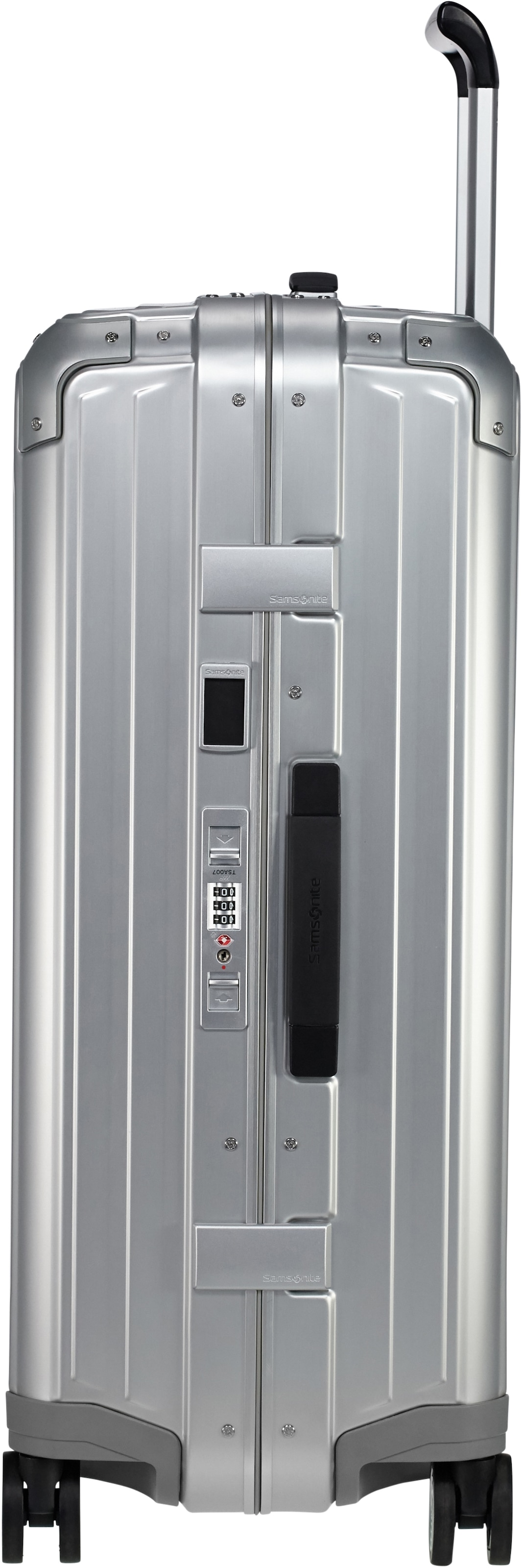 Samsonite Trolley à coque dure »LITE-BOX ALU« 71 litre 4 Rollen aus Aluminium, mit voll gefüttertem Innenraum, mit Kantenschutz