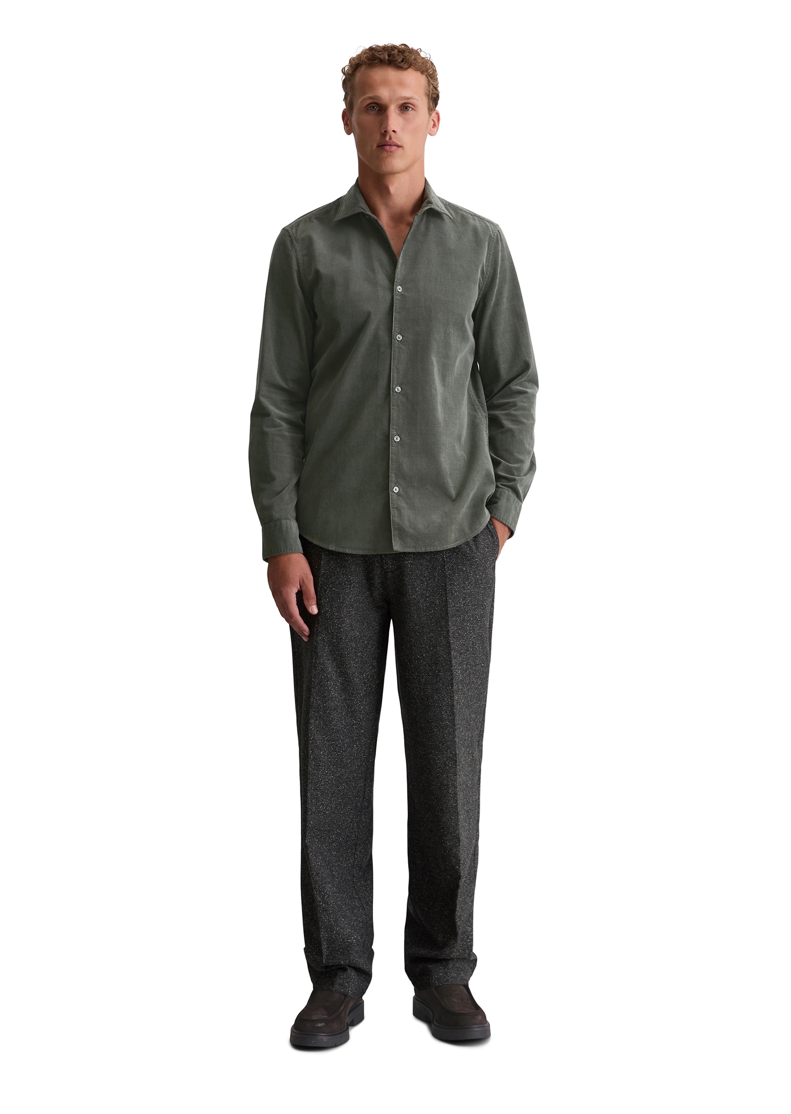 Marc O'Polo Chemise à manches longues aus Cord, regular fit, mit feiner Rippenstruktur