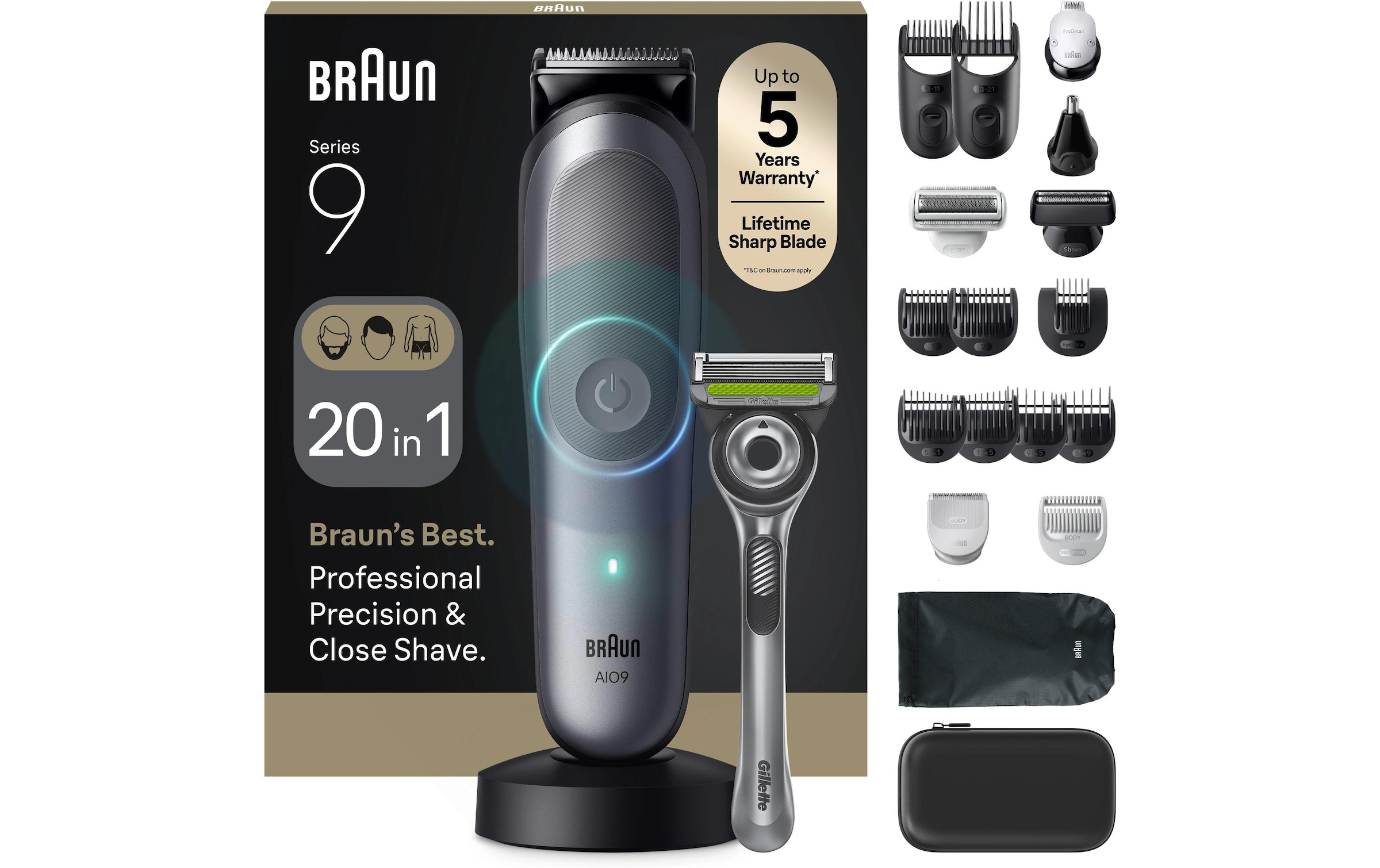 Braun Tondeuse à cheveux et à barbe »Series9 All-In-One Style Kit AIO9540«