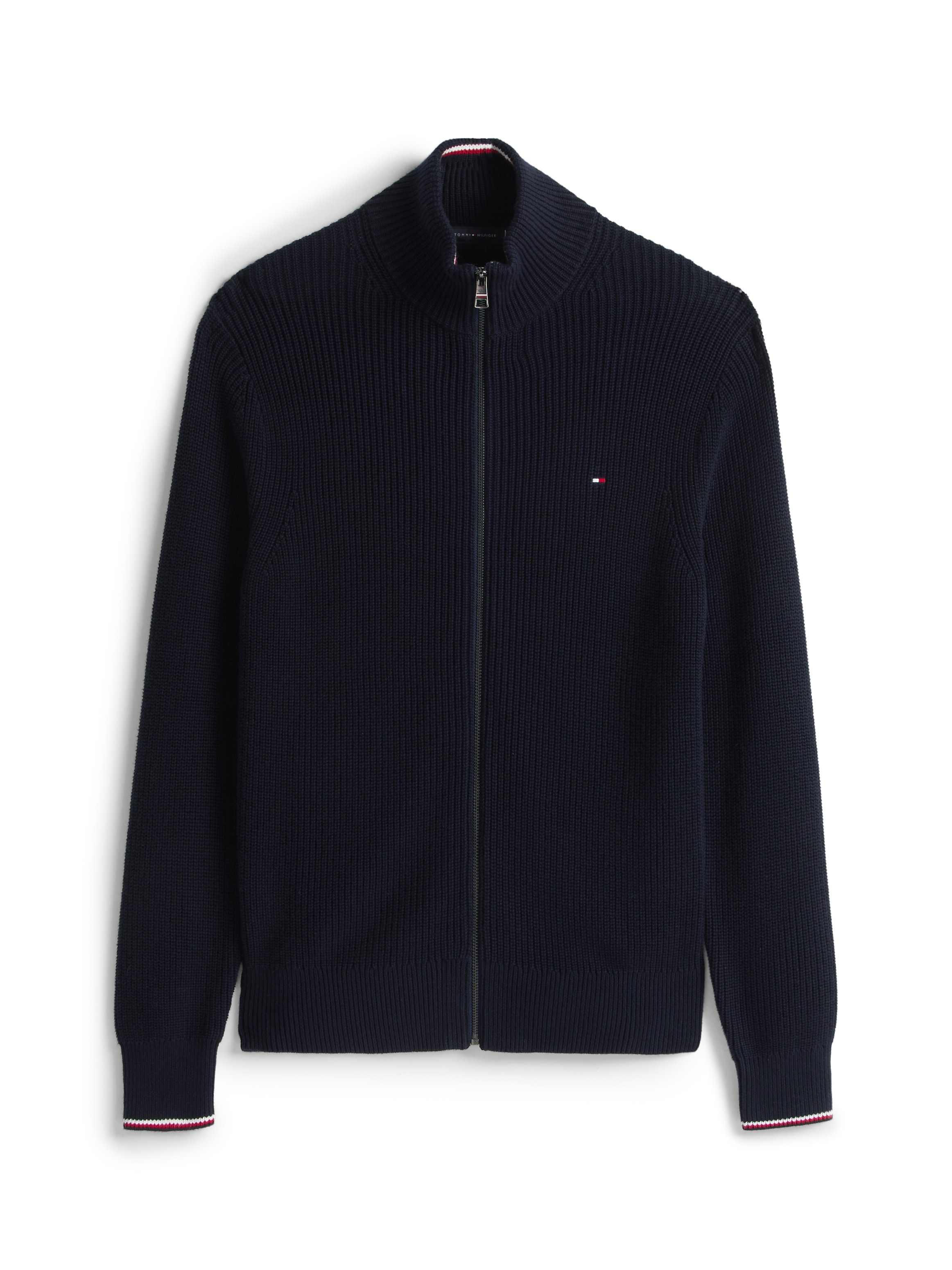 Tommy Hilfiger Veste en tricot »RWB RIB ZIP THROUGH« Rippstrick