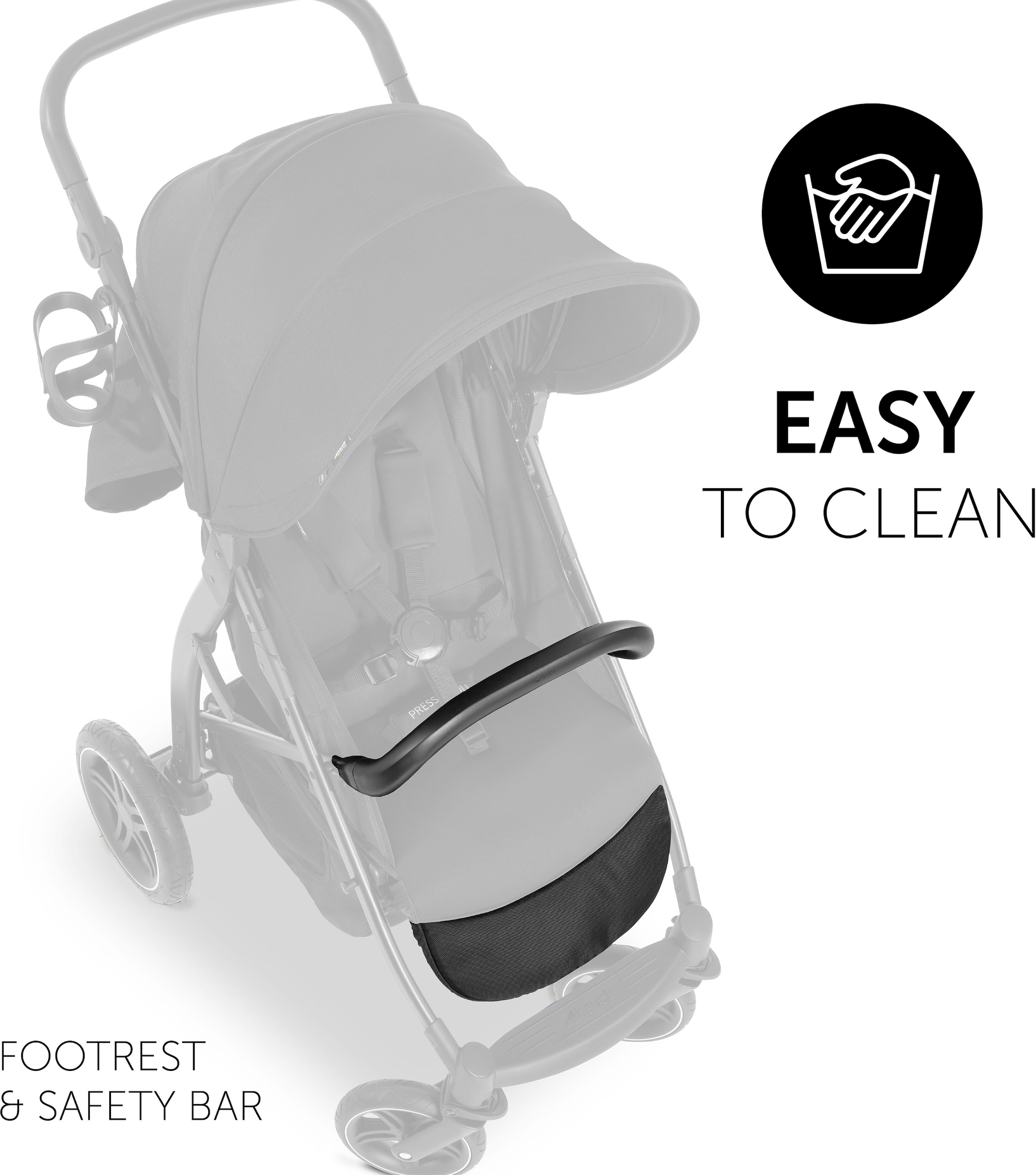 Hauck Kinder-Buggy »Rapid 4D, schwarz« 25 kg mit Getränkehalter und schwenk- und feststellbaren Vorderrädern