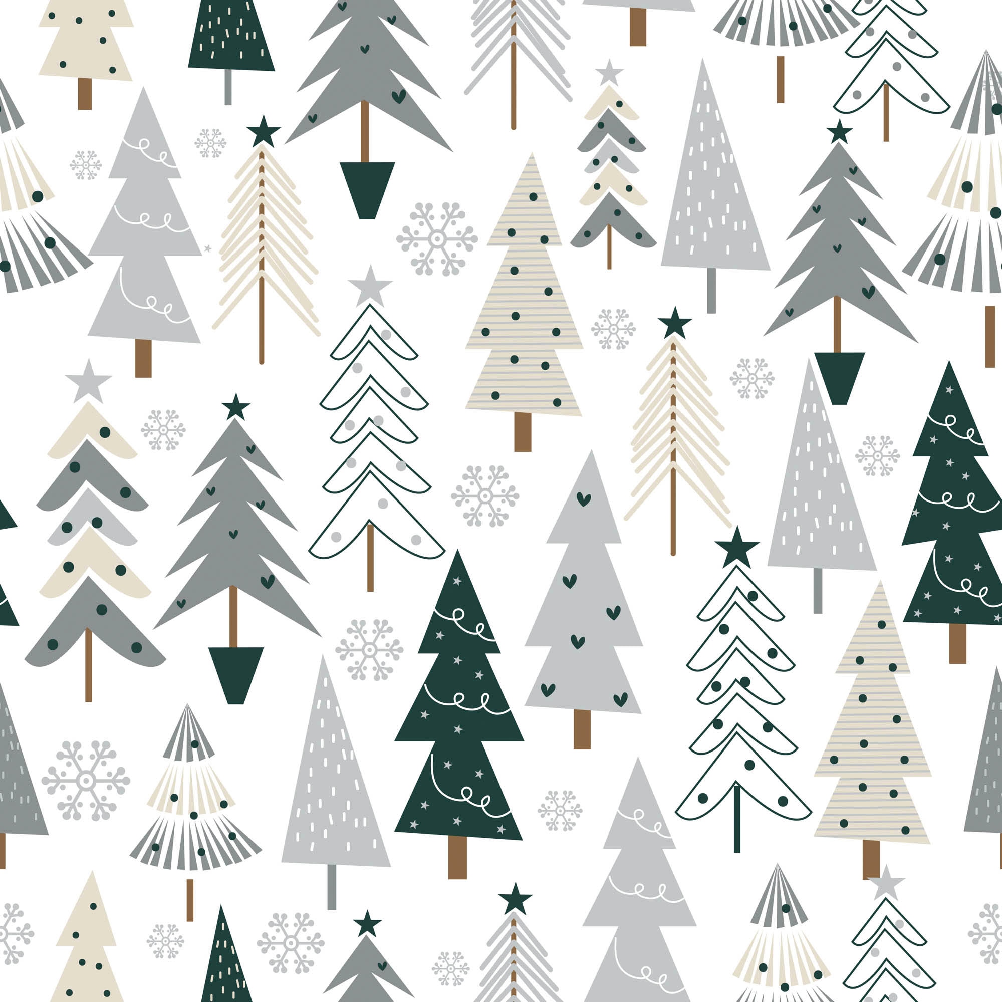 queence Dekokissen »Diddle« Kissenhülle,Weisser Hintergrund,Tannenbäume,Weihnachten,Festlich