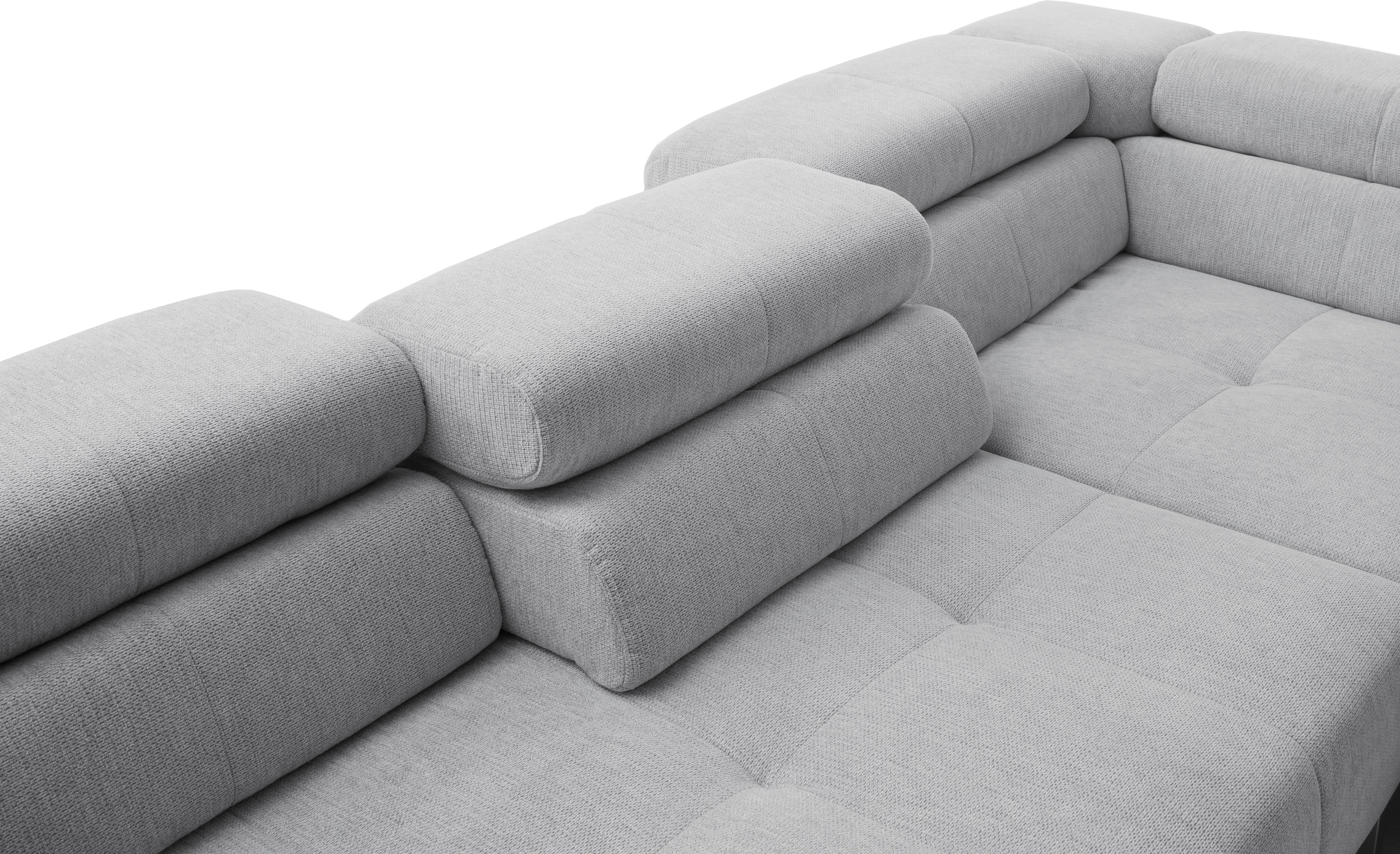 Home affaire Canapé d'angle »Claya Move, L-Form, Kopf- & Rückenverstellung, Breite 282 cm« Matelassage moderne, rembourrage doux & hauteur adaptée aux robots aspirateurs