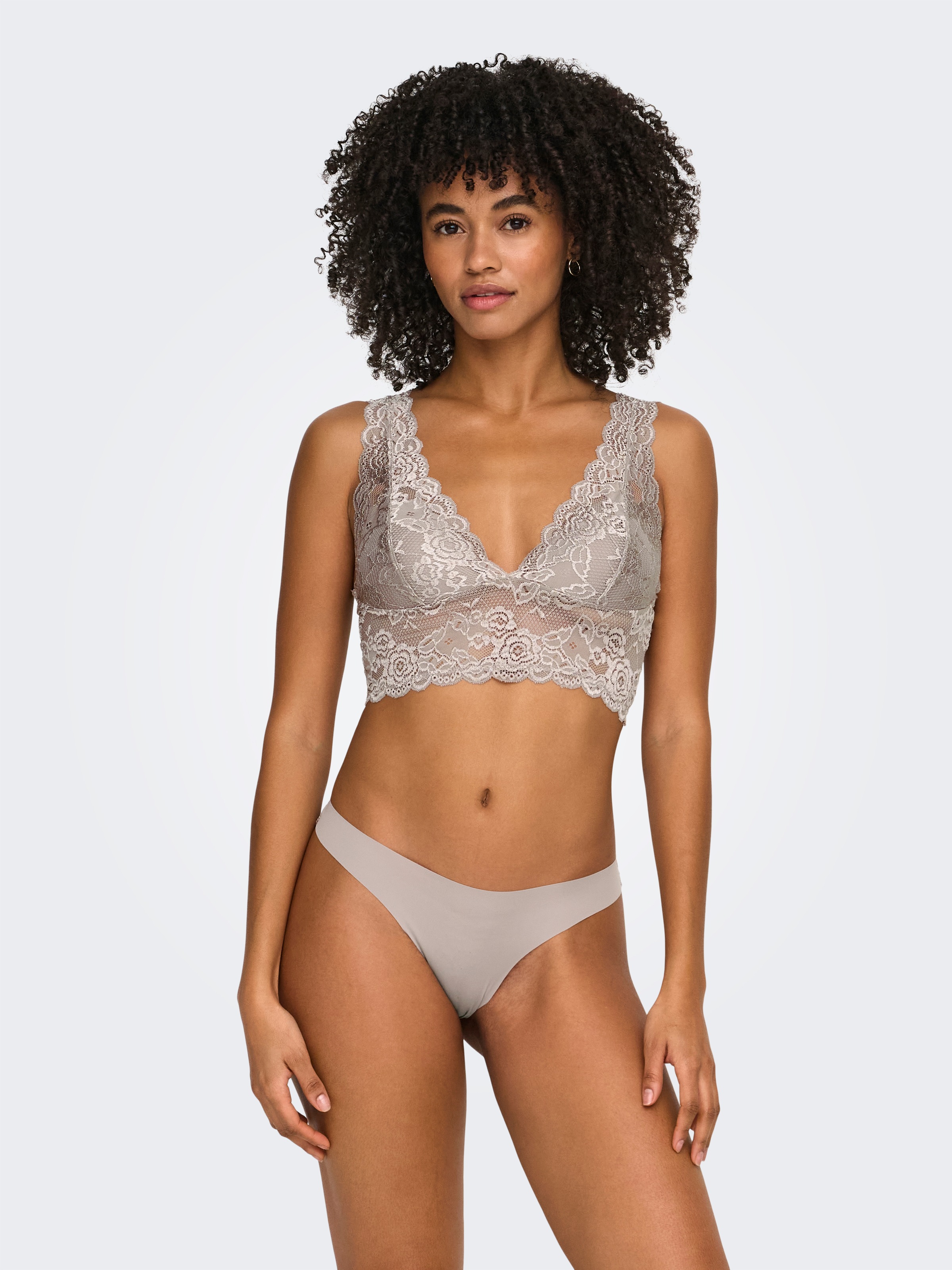 ONLY Top en dentelle »ONLCHLOE – Spitzen-Bra mit gepolsterten Cups und Stretch« coupe régulière, féminin, dentelle, fibre synthétique, col en V