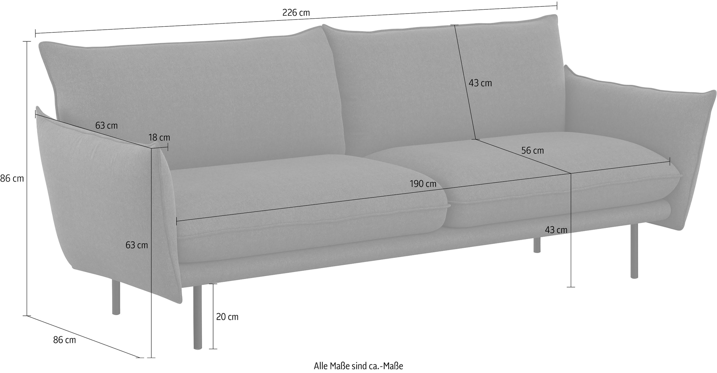 GOODproduct 3-Sitzer »Stine« Besonderes Design durch Kissenoptik und Keder, by Morten Georgsen