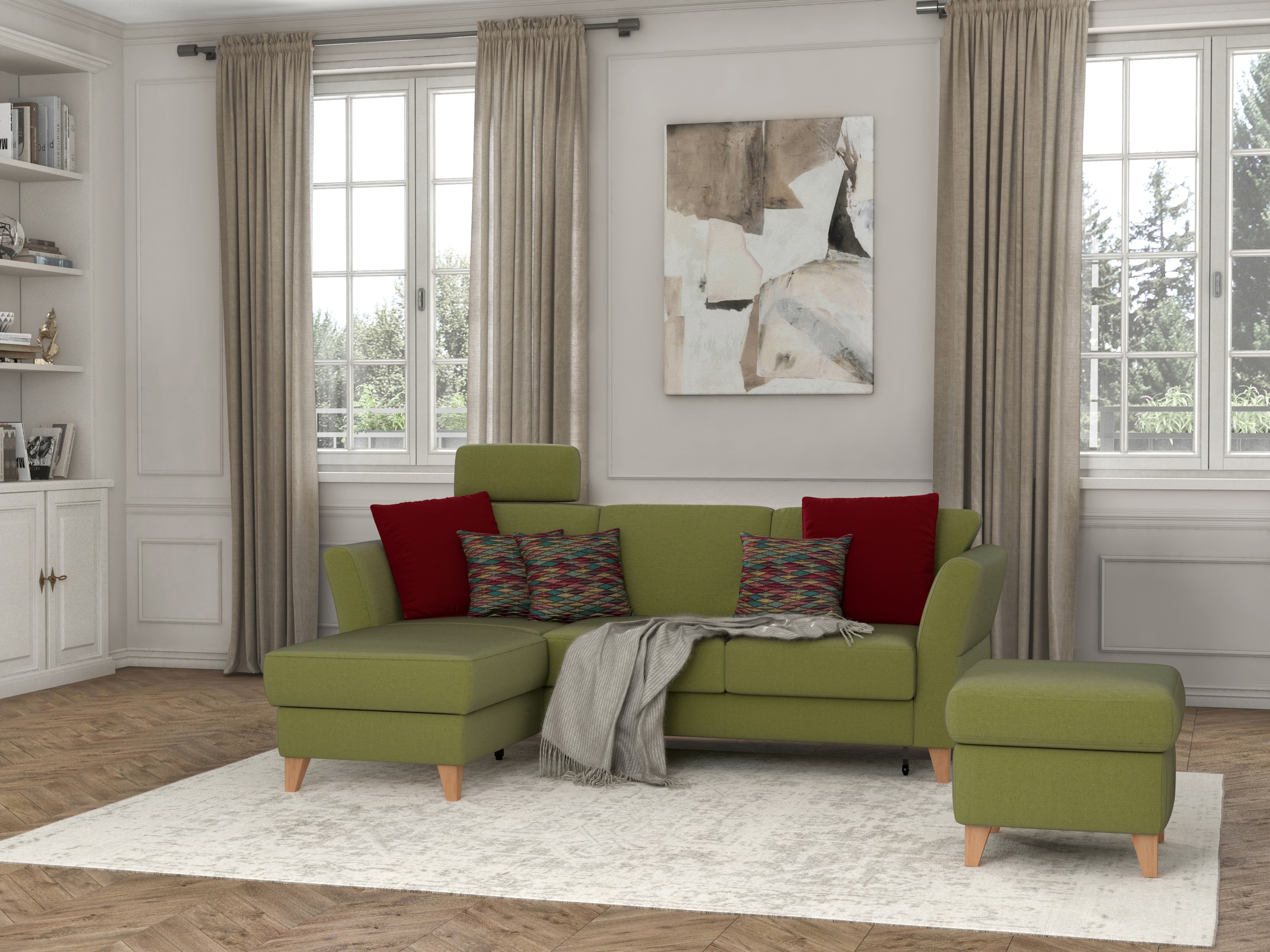 sit&more Tabouret de rangement »Visby« Stauraum, auch erhältlich mit Wasser zu reinigendem "Soft clean" Bezug