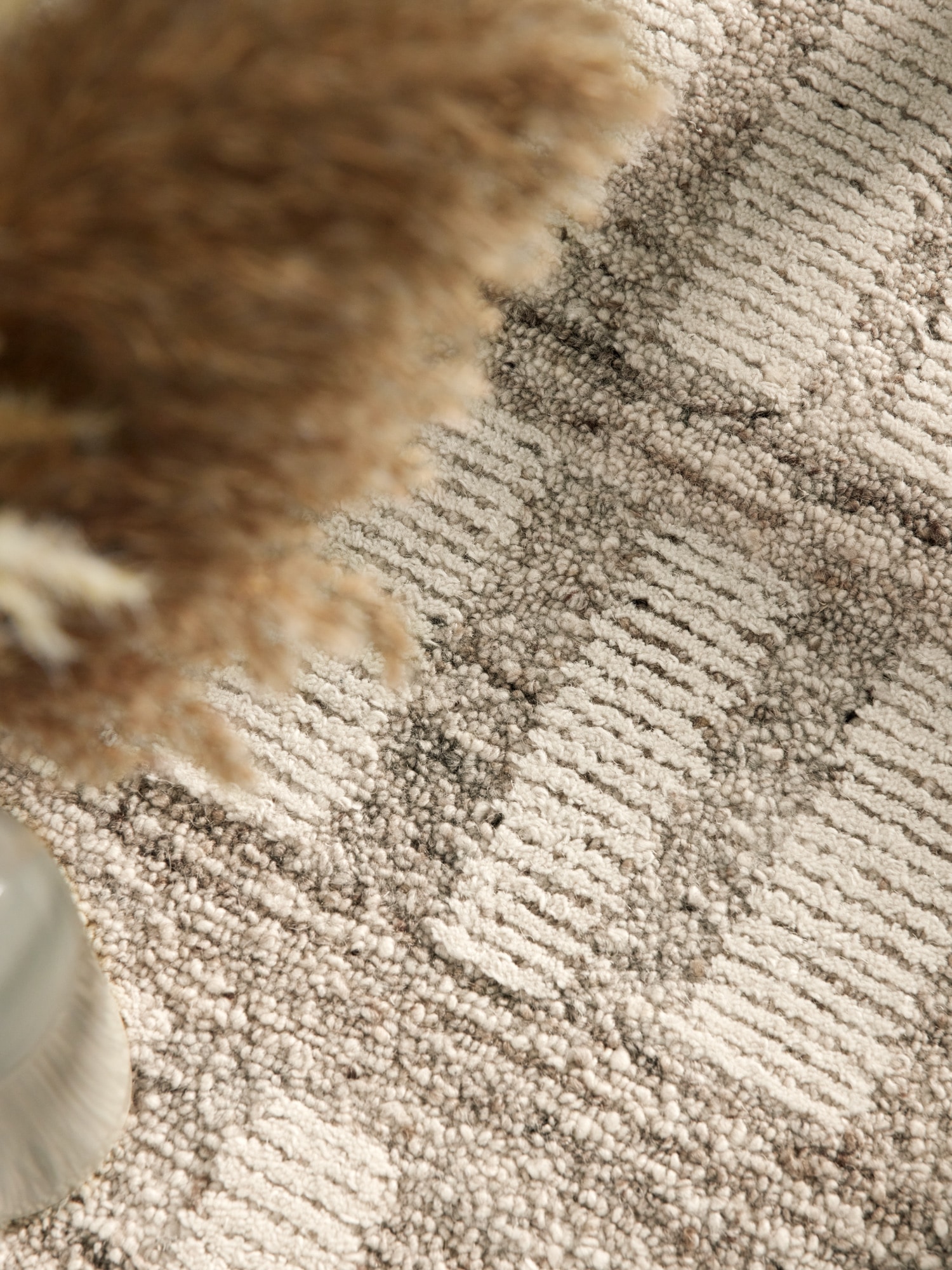 vikosa Tapis en laine »Linara« Rectangulaire 15 mm Höhe Handgemacht, Grafisch, Streifen, Natur, Wolle, Wohnzimmer,Schlafzimmer